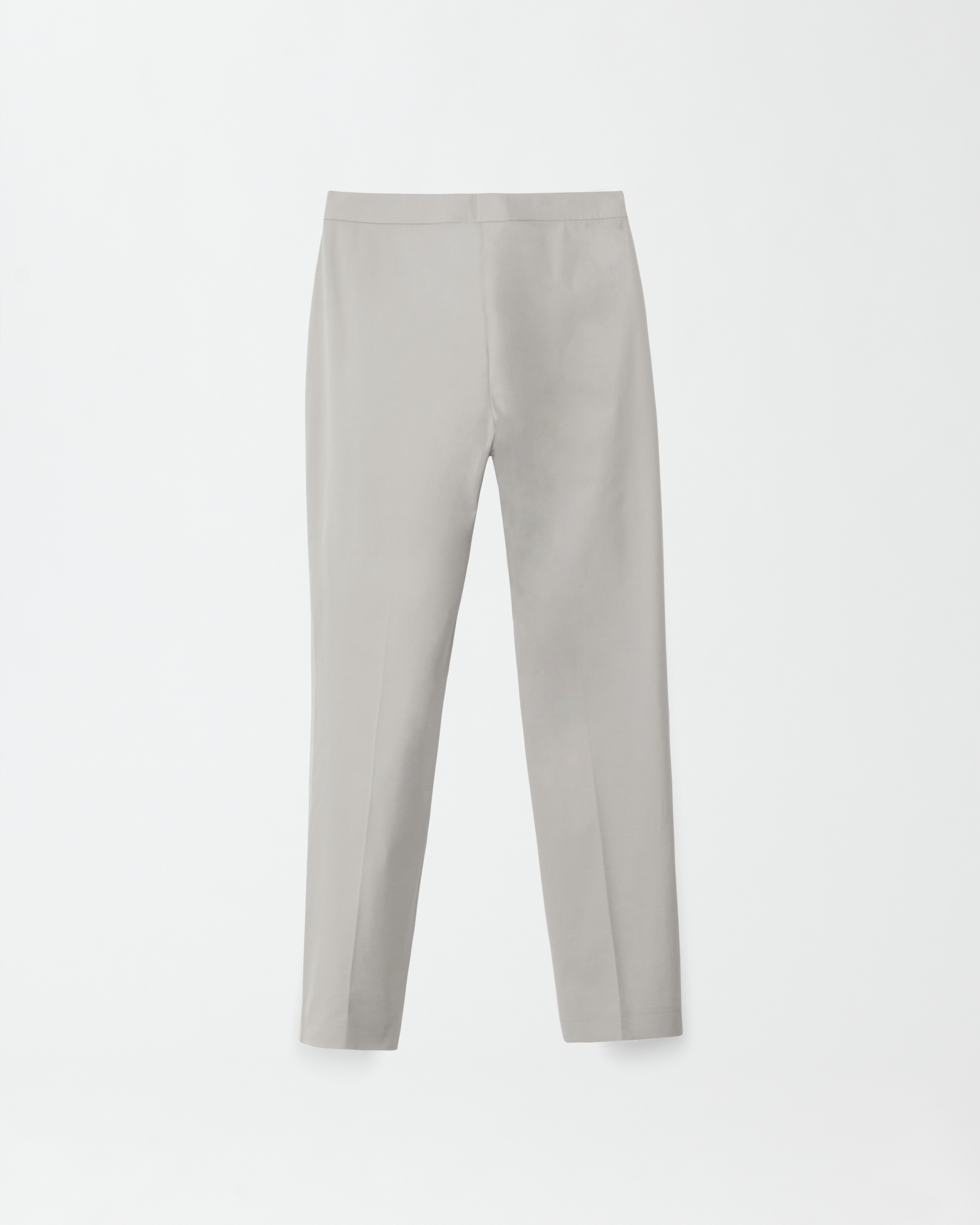 Shop Fabiana Filippi Stretch Poplin Skinny Trousers In Light Grey