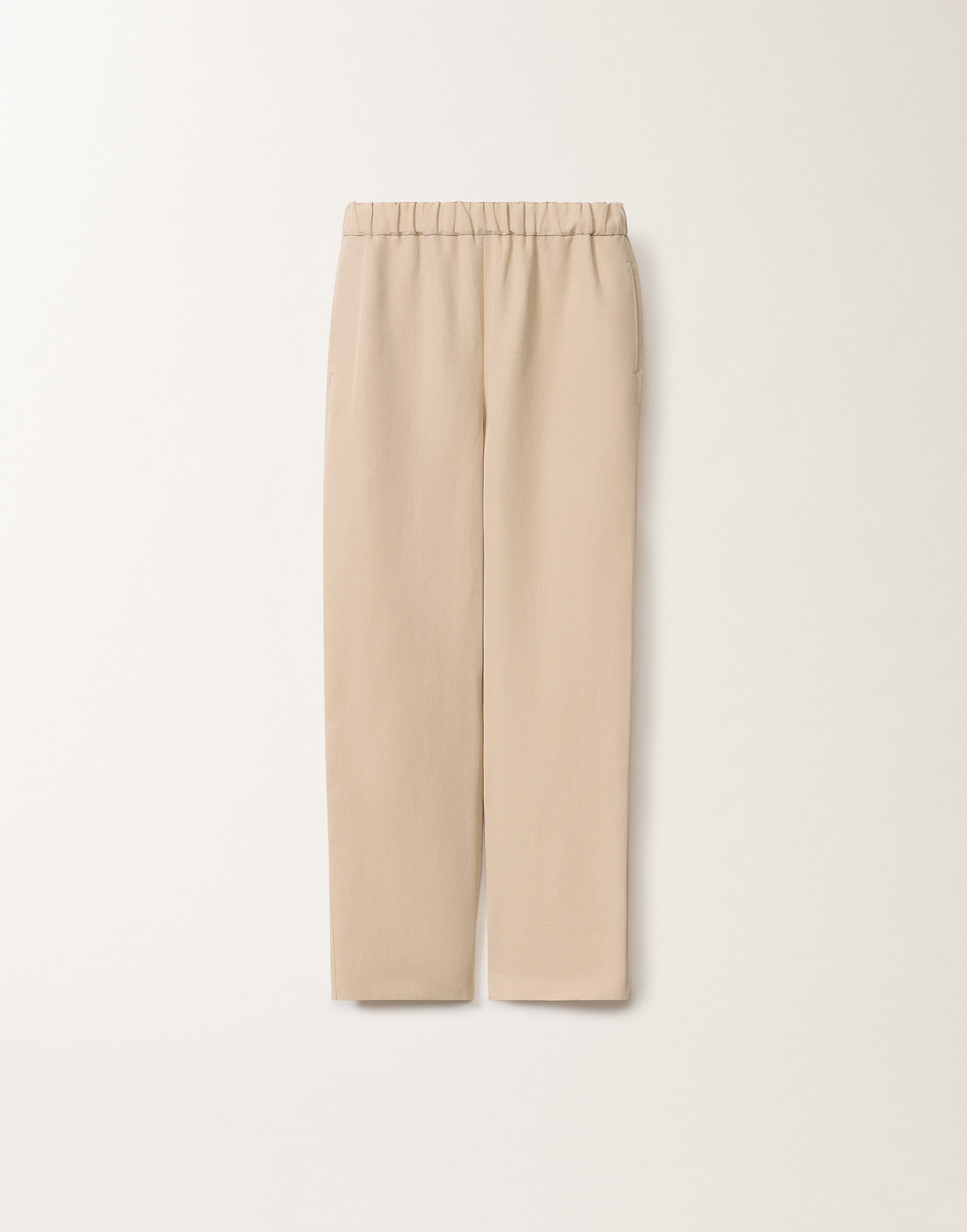 Shop Fabiana Filippi Orvieto Linen And Viscose Trousers In Sand