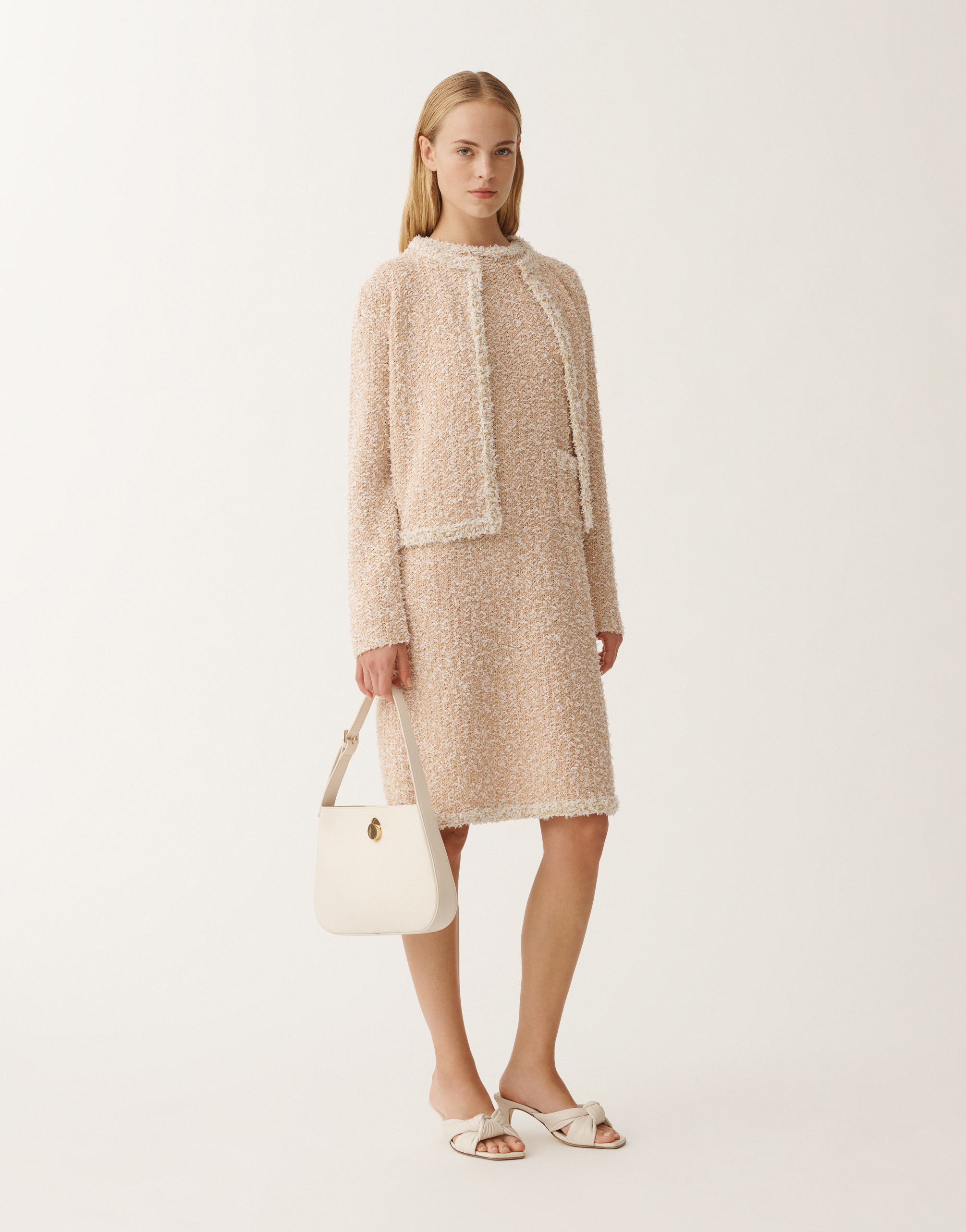 FABIANA FILIPPI TWEED-EFFECT MINI DRESS 