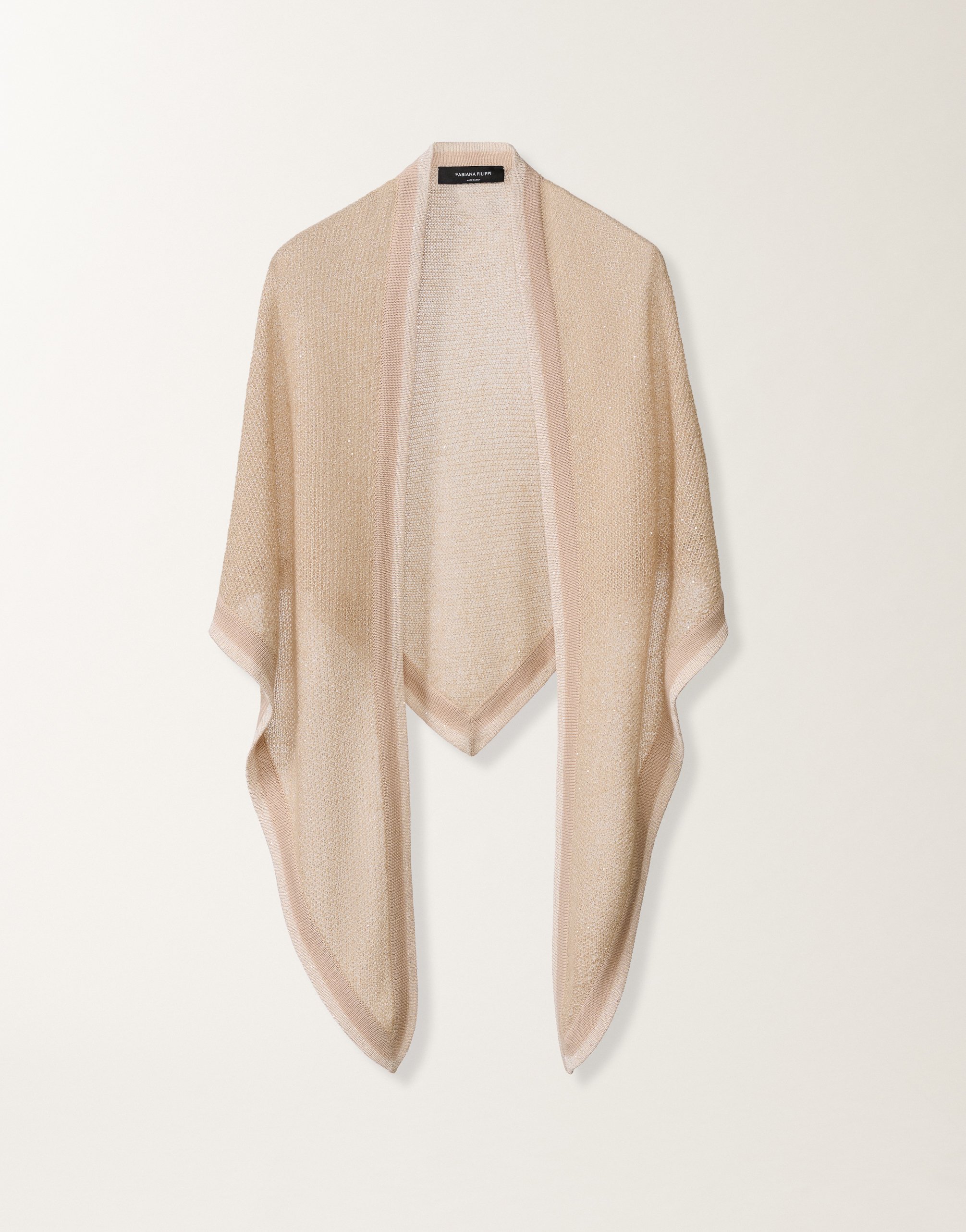 レディースMohair scarf with sequins, beech スカーフ&ショール