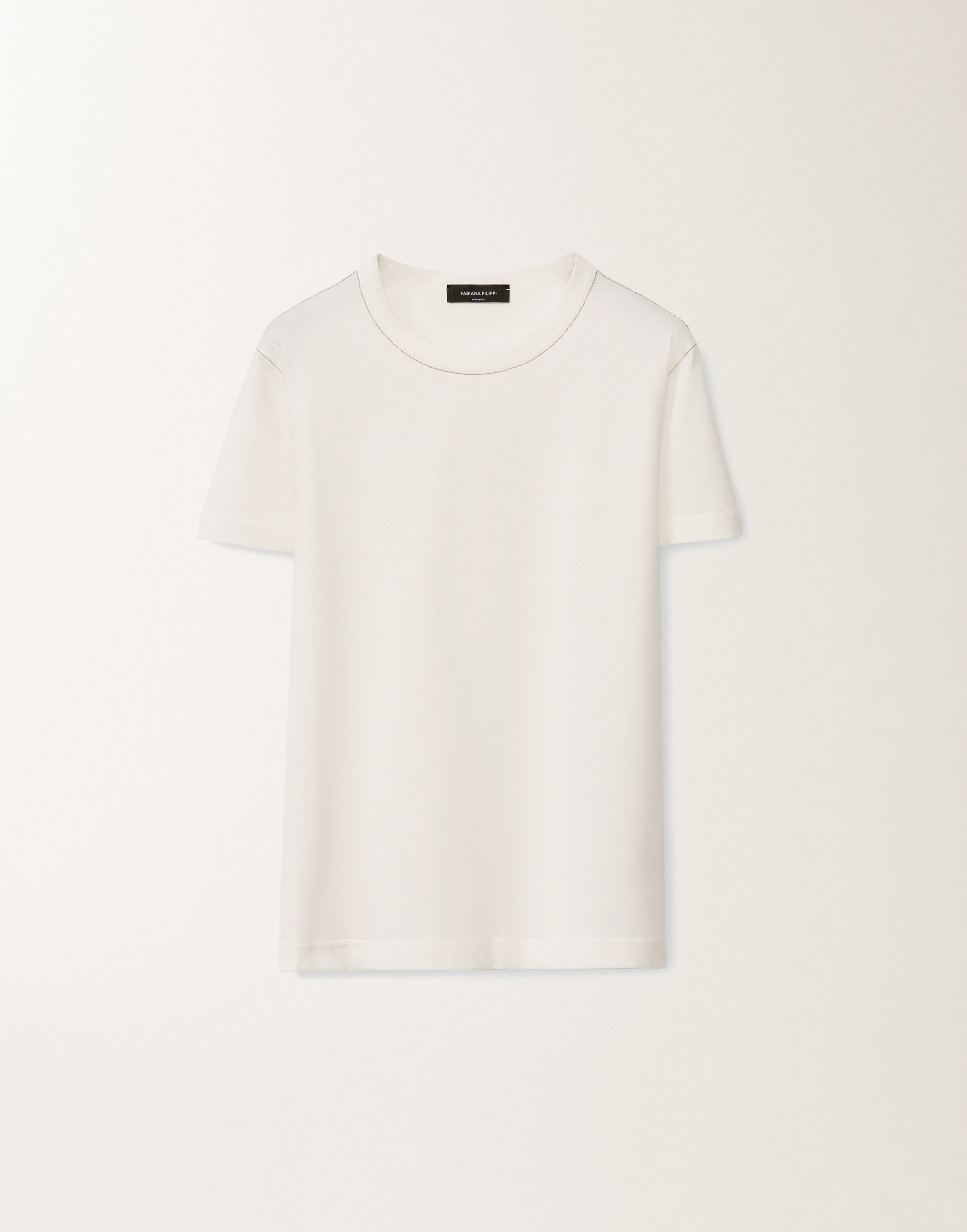 Fabiana Filippi Crew Neck Tee In White