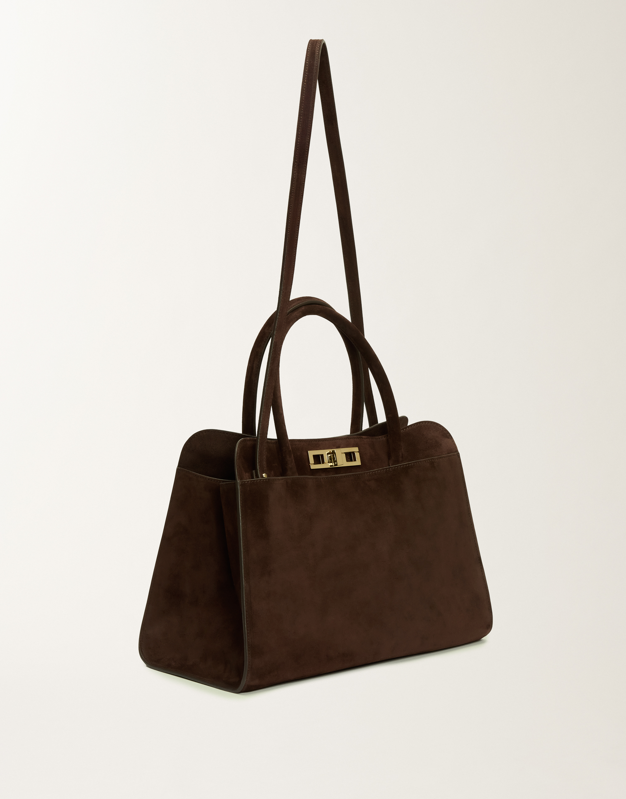 Fabiana Filippi Large Suede Handbag In Brown