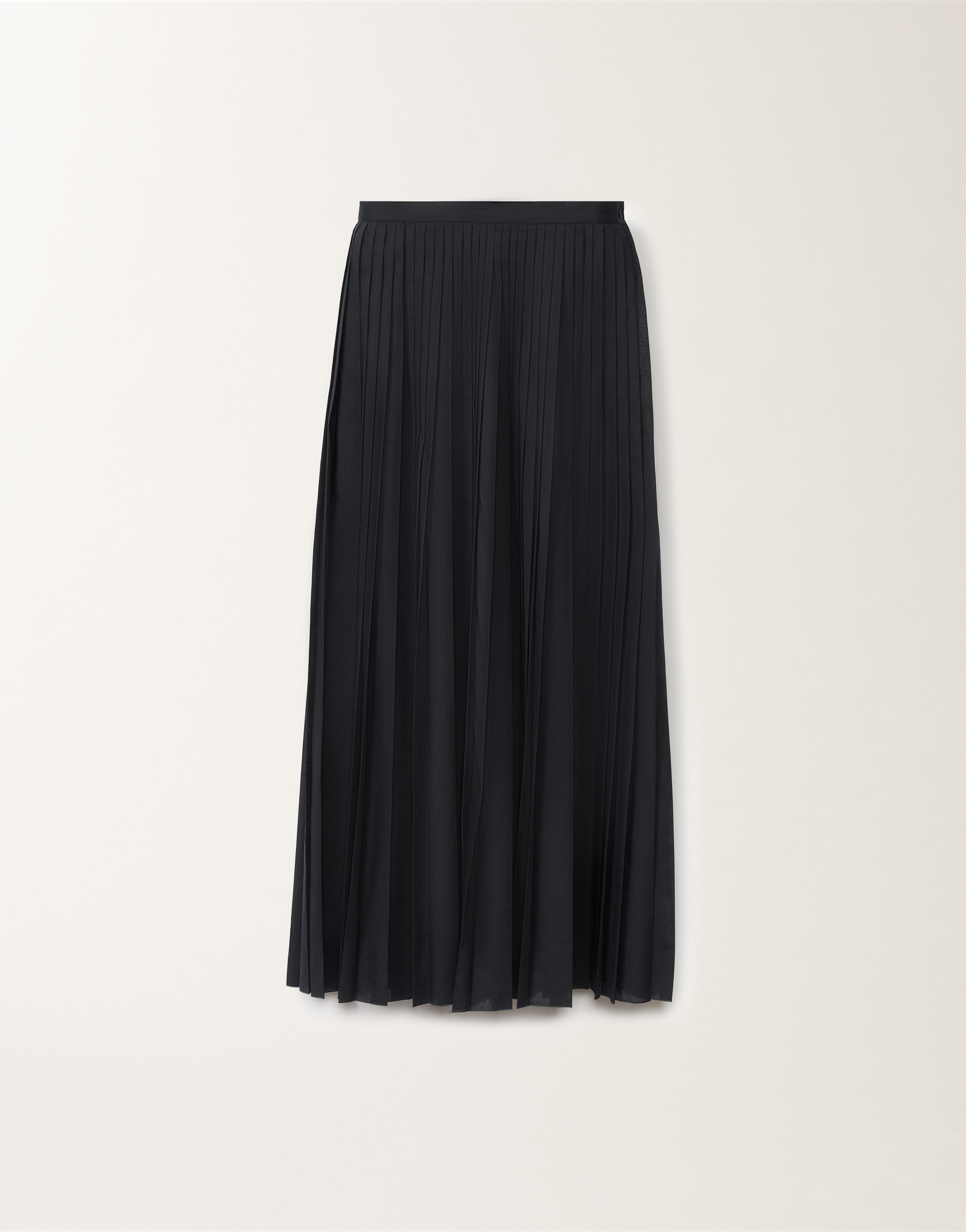 Pleated muslin skirt, midnight blue for Women | Fabiana Filippi®
