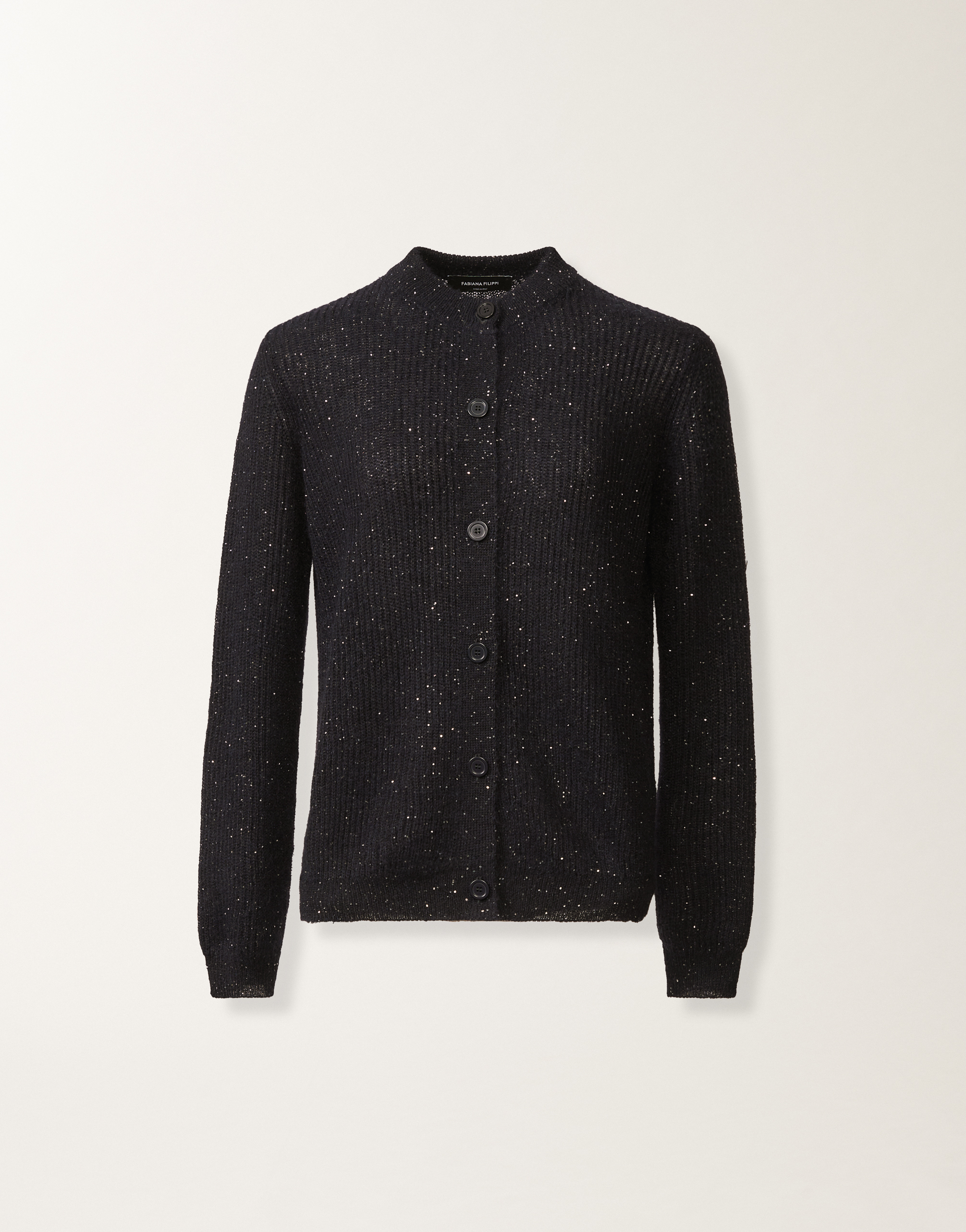 レディースMohair cardigan with sequins, midnight blue ニットウェア