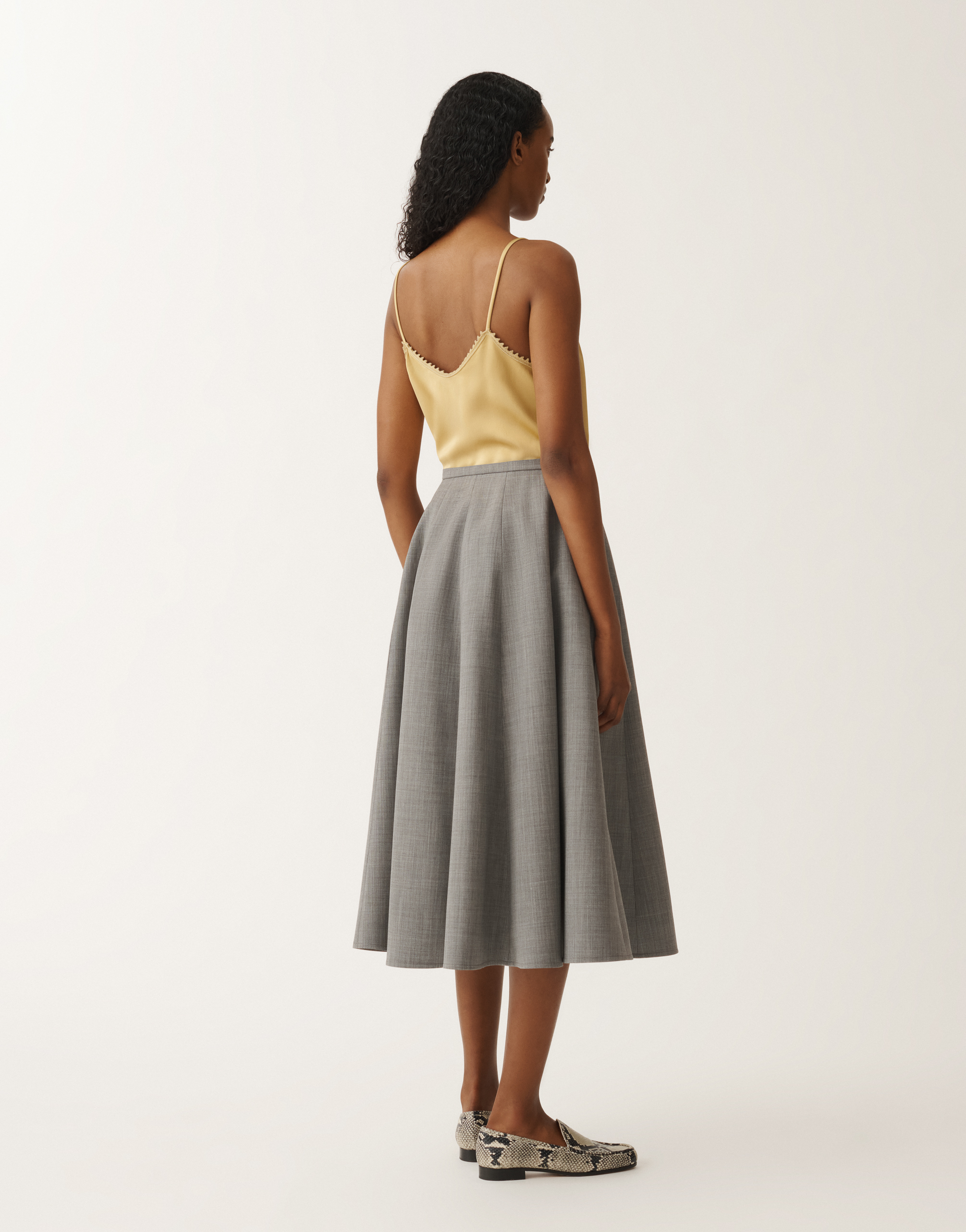 Shop Fabiana Filippi Bistretch Wool Circle Skirt