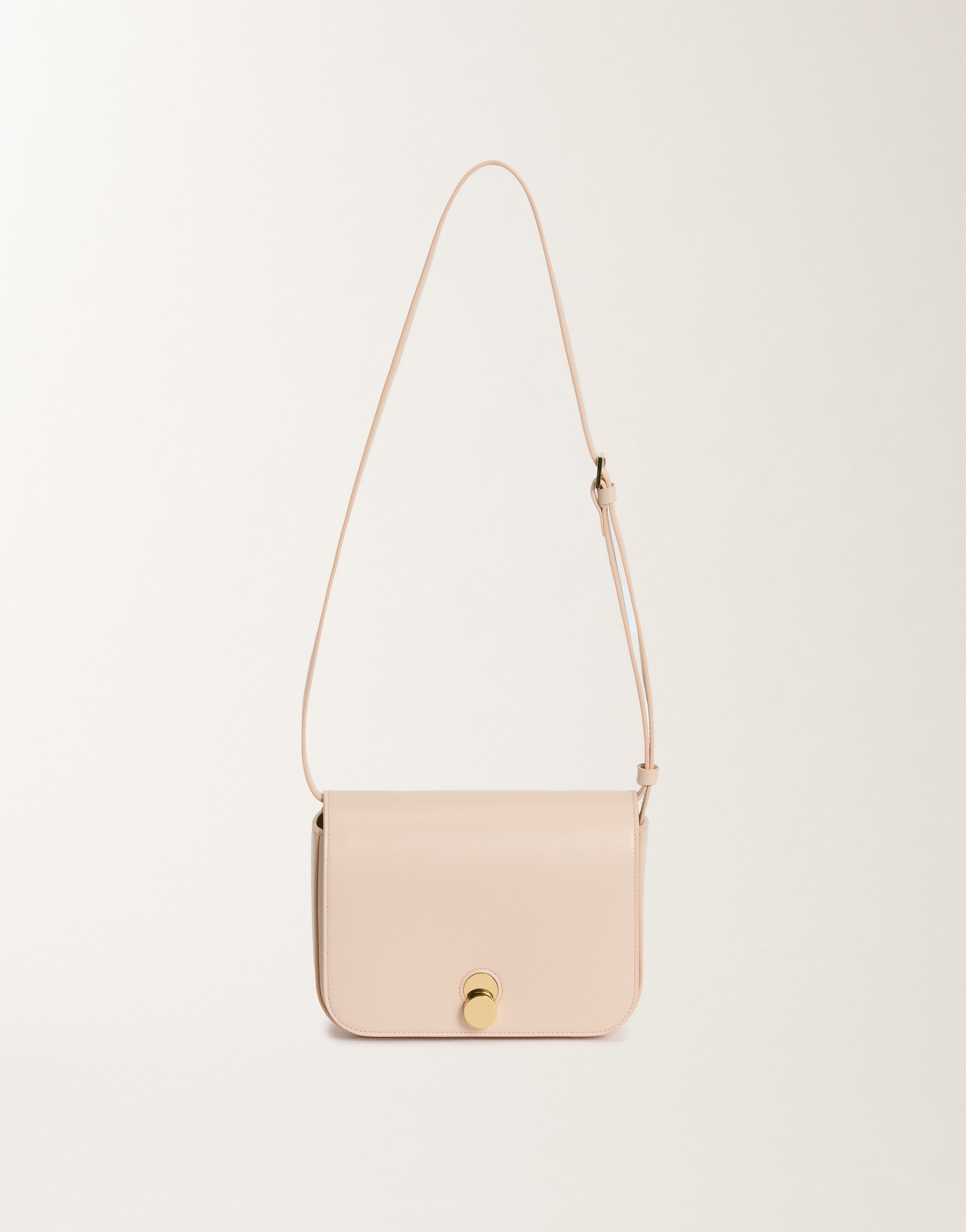 Shop Fabiana Filippi Eclissi Calfskin Messenger Bag In Candy