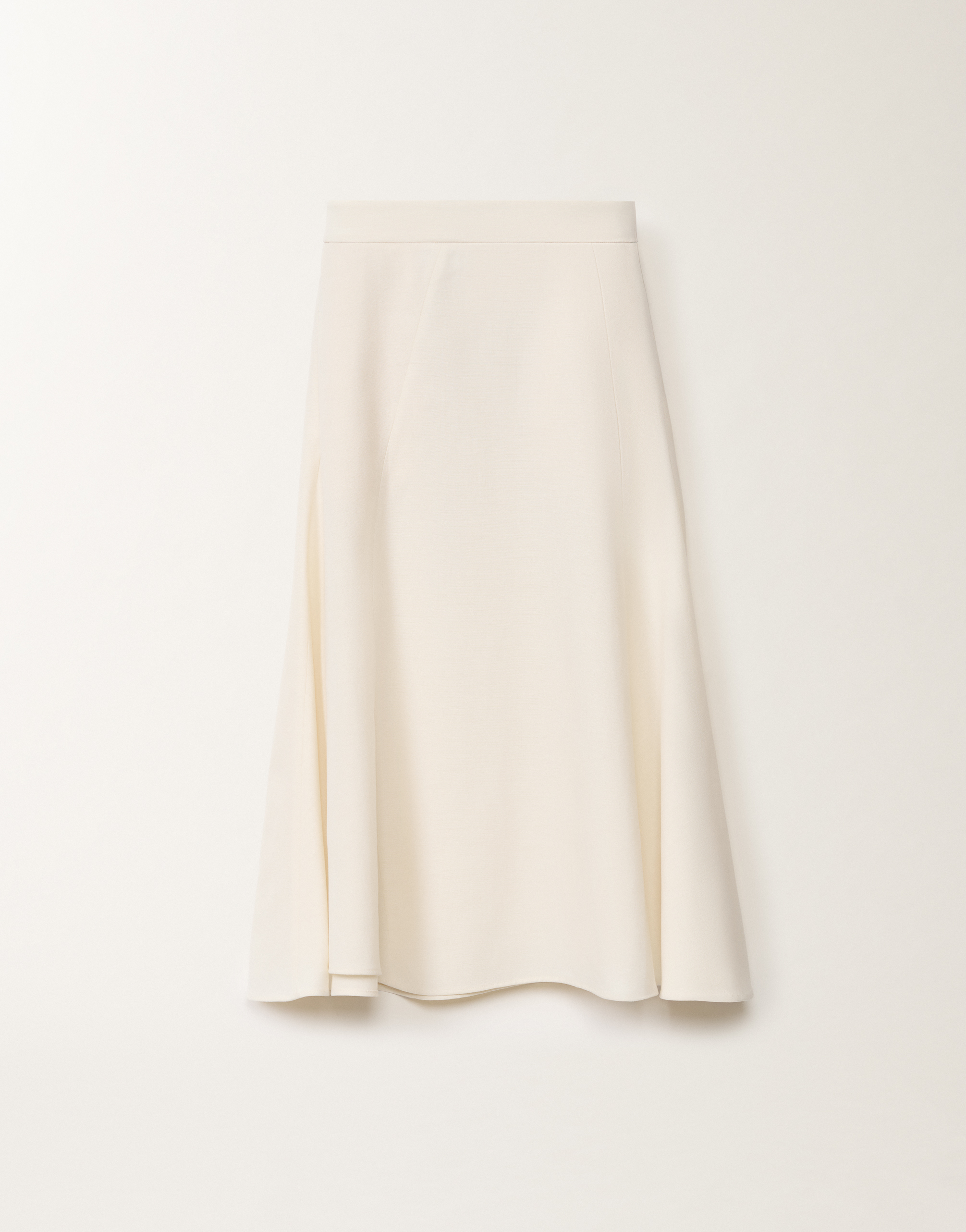Shop Fabiana Filippi Wool And Linen Mat Skirt In White