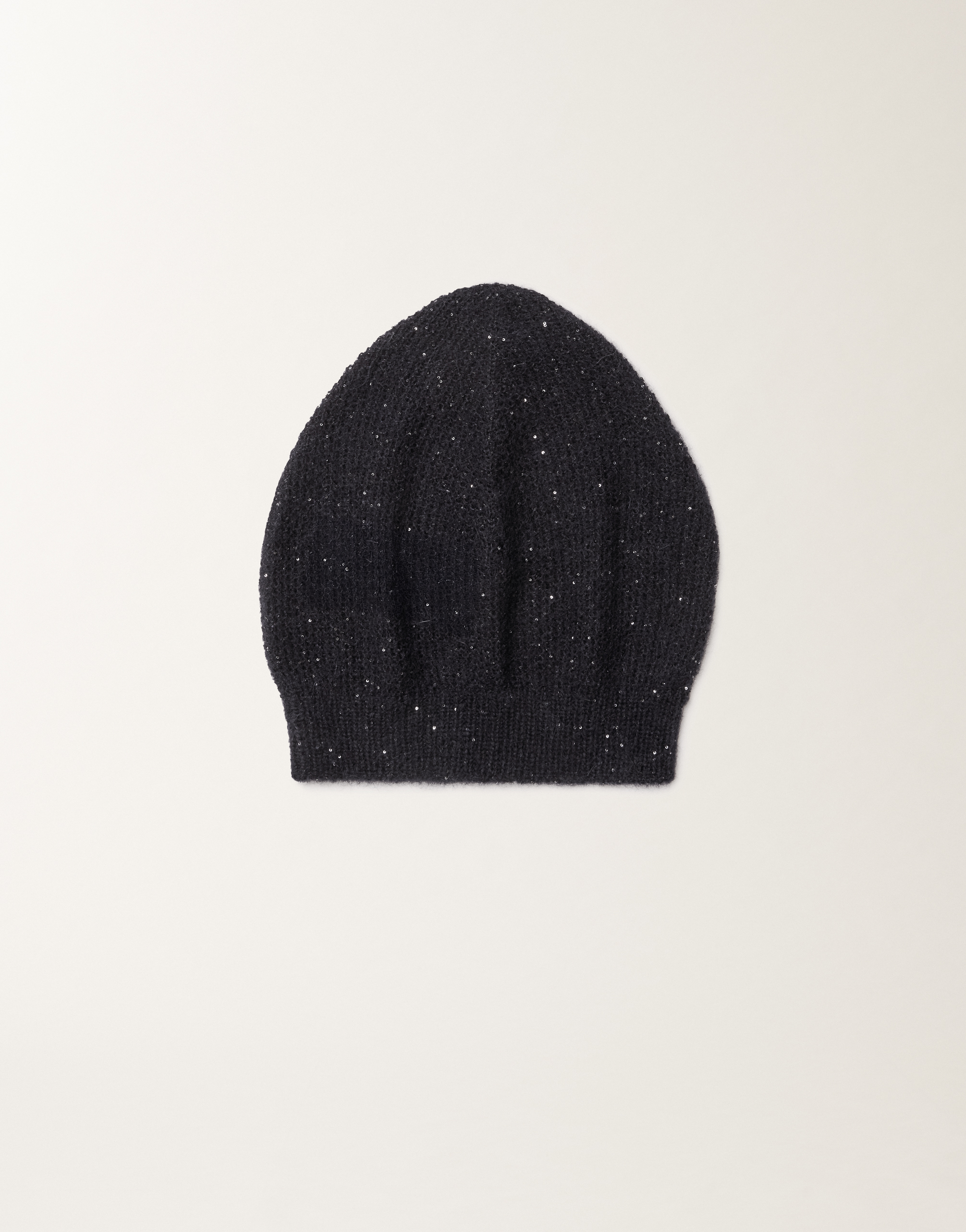 Fabiana Filippi Mohair Beanie With Micro Sequins In Blue