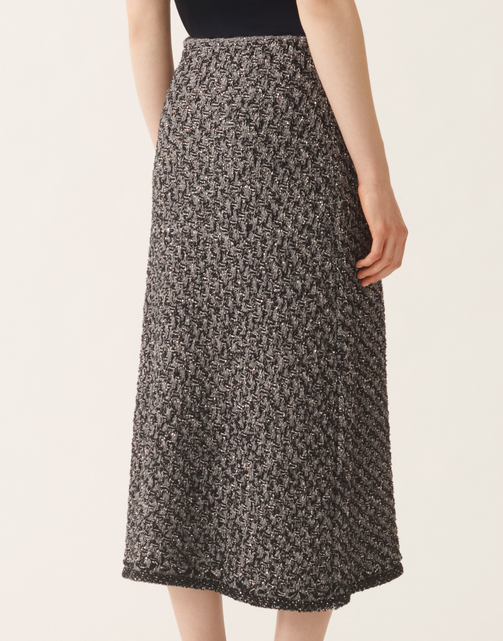 Fabiana Filippi Women Blue Tweed Skirt, 30 Luxury Skirts For Women Darveys In Multi