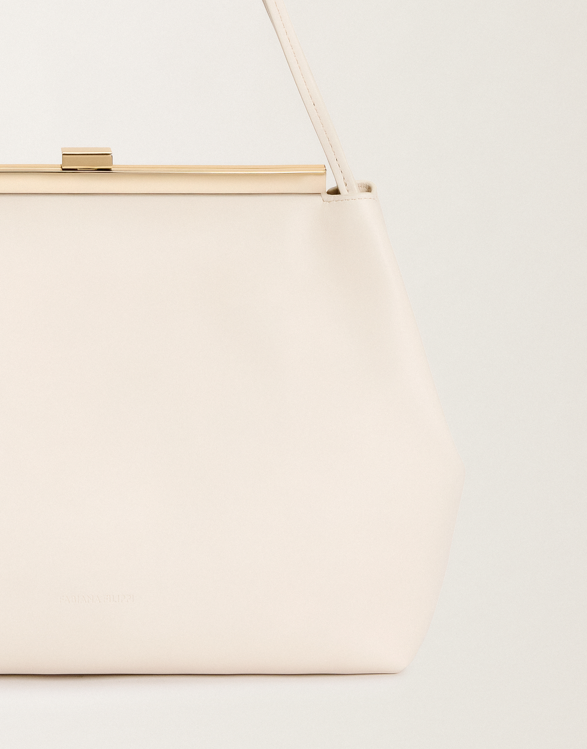 Fabiana Filippi Nappa Leather Crossbody Bag In Butter