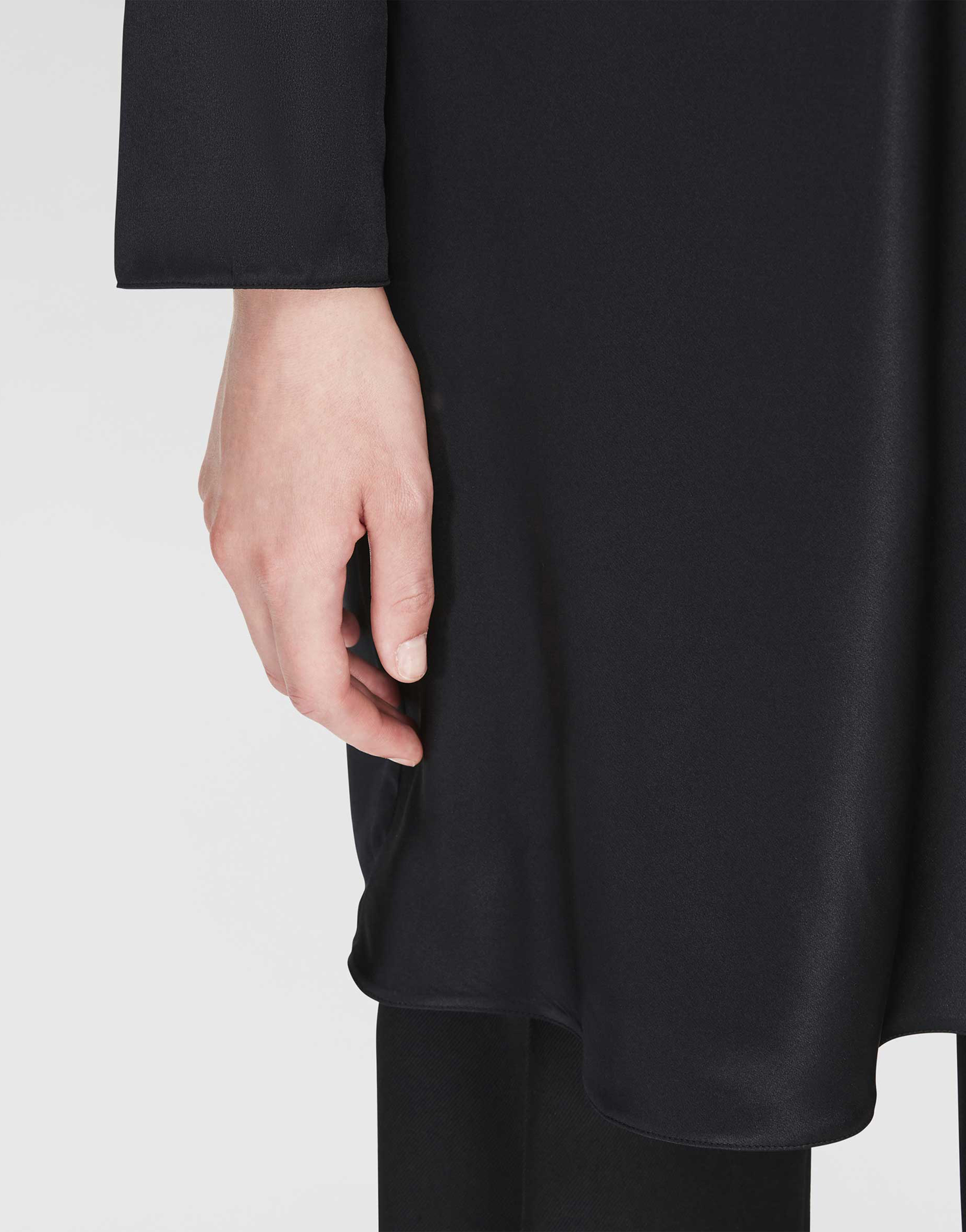 Silk tunic, black T-Shirts & Tops for Women | Fabiana Filippi®