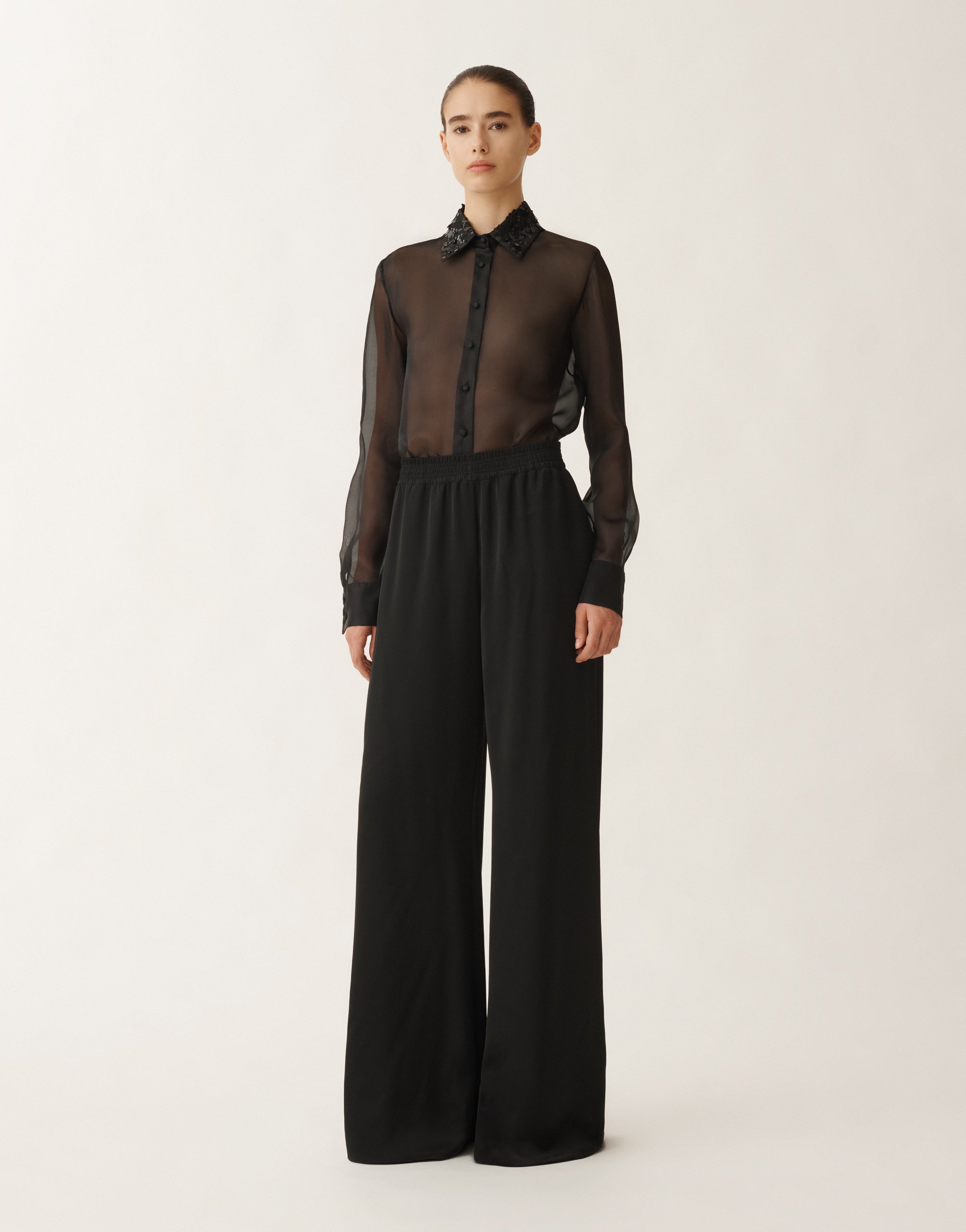 Fabiana Filippi Amelia Fluid Viscose Jogging Trousers In Black