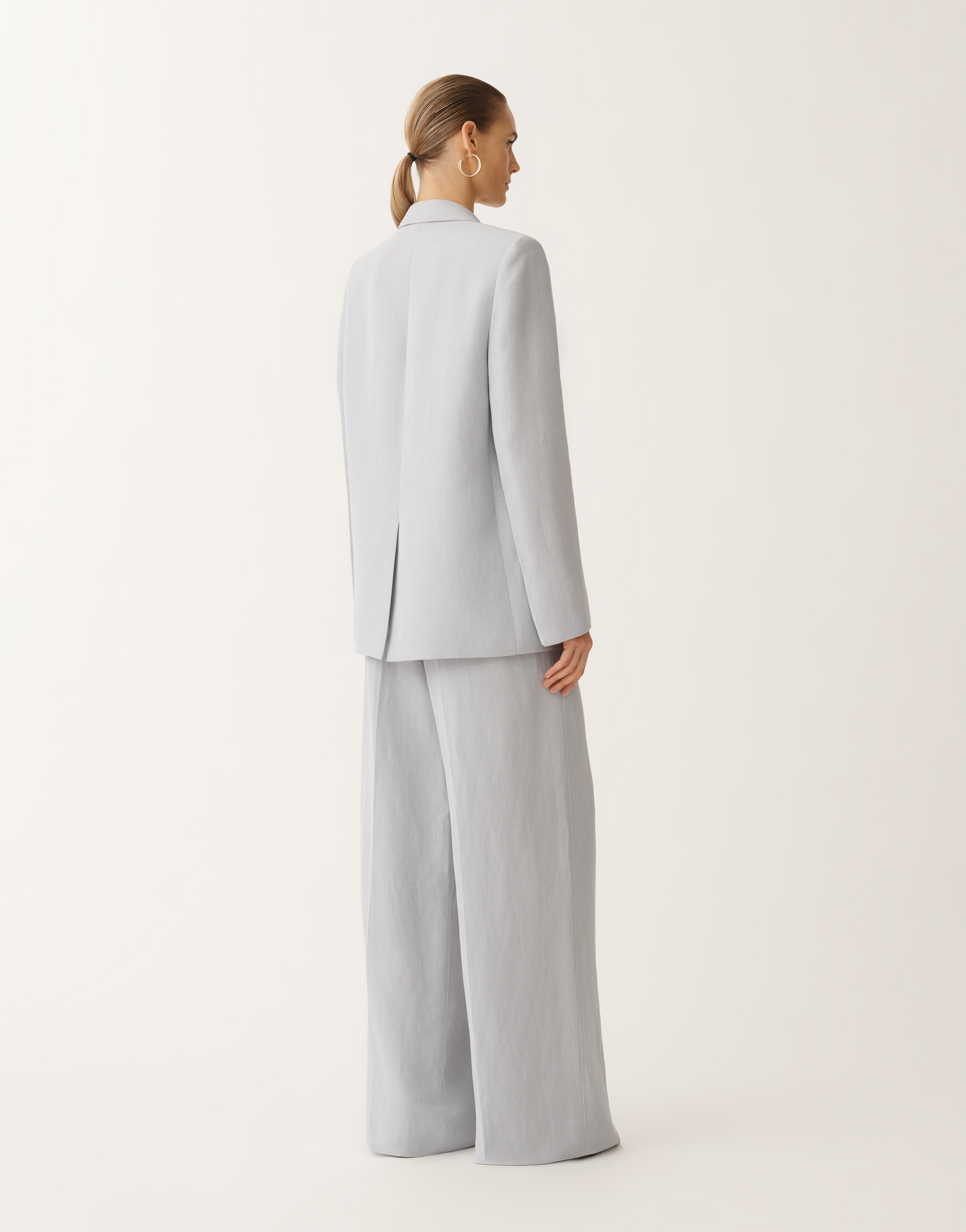 FABIANA FILIPPI LINEN AND VISCOSE DOUBLE-BREASTED JACKET