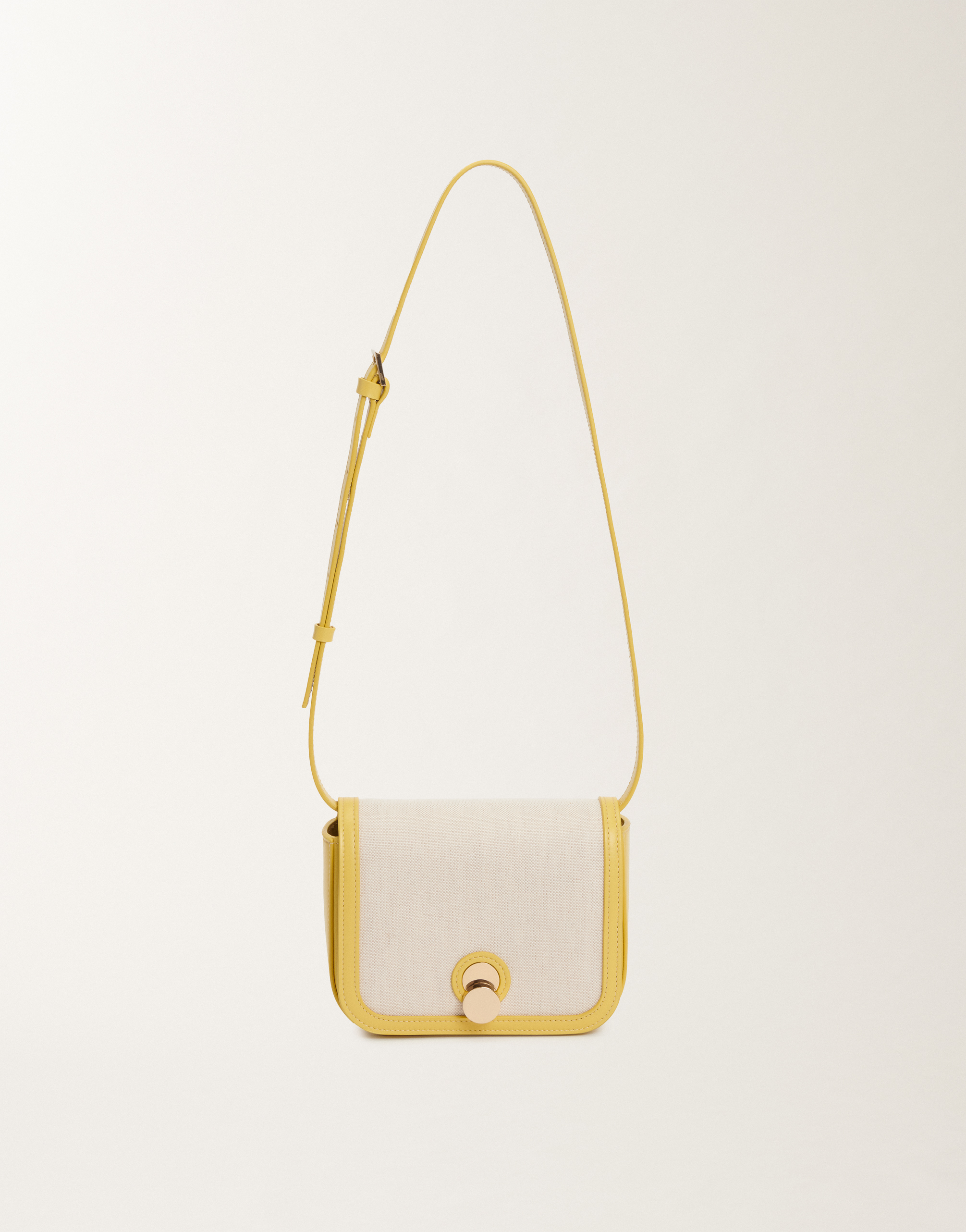 Fabiana Filippi Eclissi Calfskin Mini Messenger Bag In Yellow