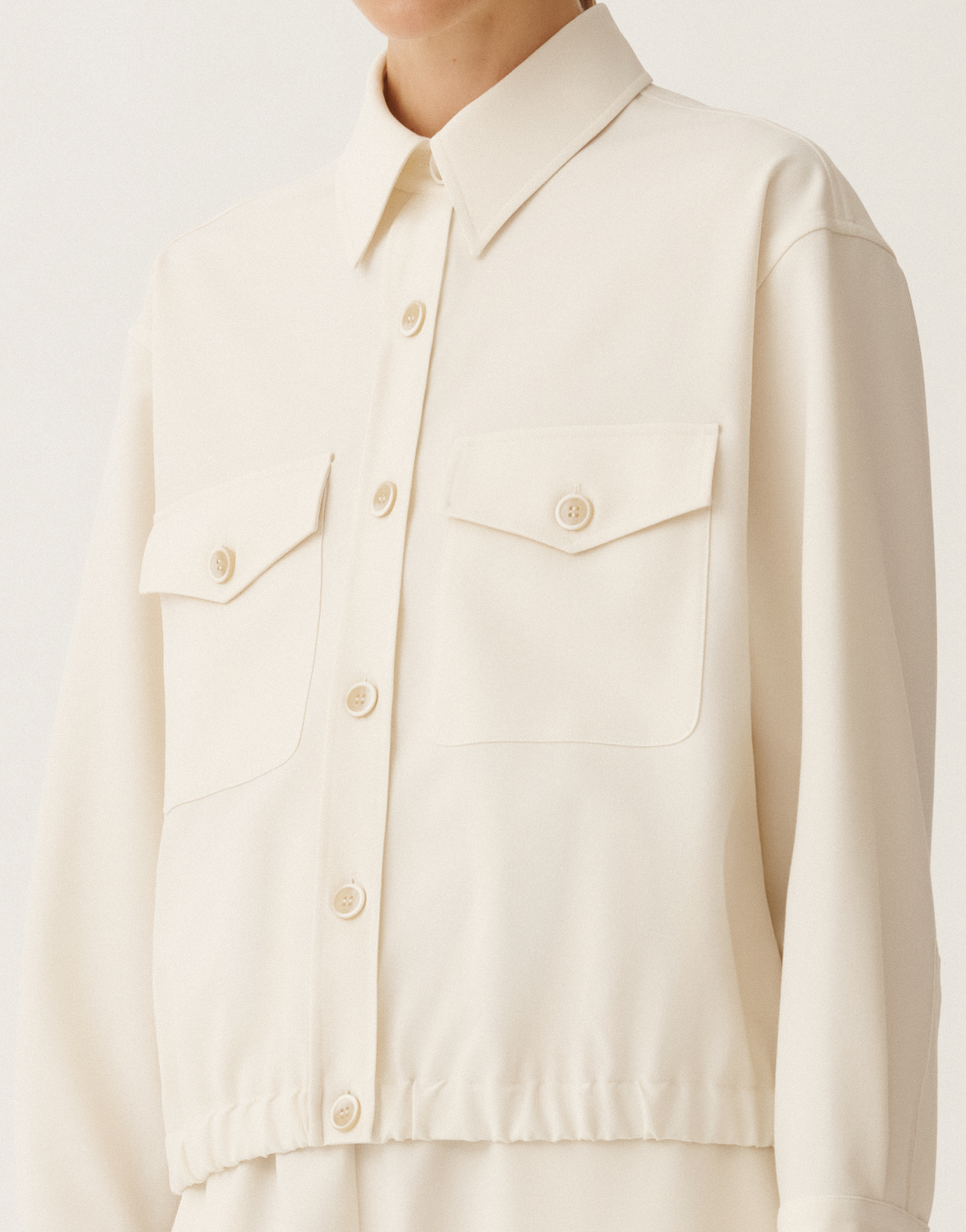 FABIANA FILIPPI TECHNO TAILORING BOMBER JACKET