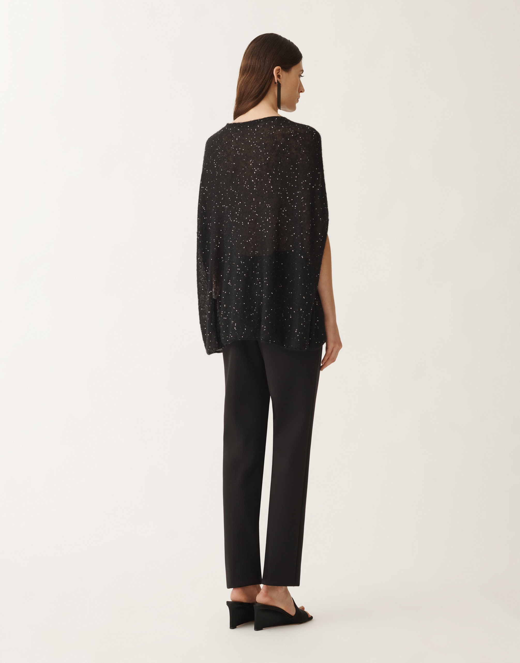 Fabiana Filippi Embroidered Sequin Sweater In Black