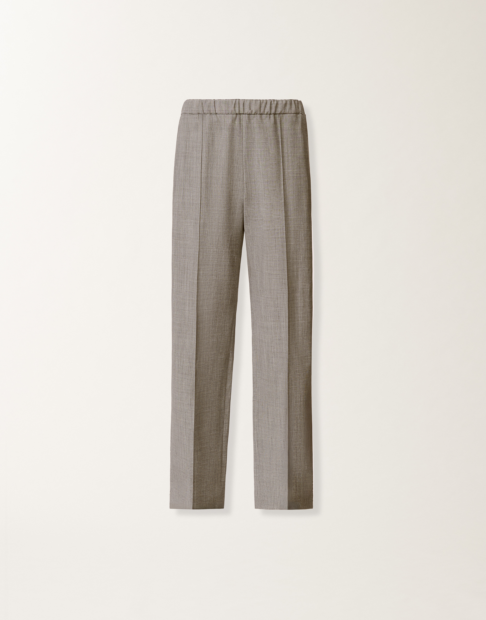 Fabiana Filippi Gubbio Trousers In Bi-stretch Fresco Wool In Gray