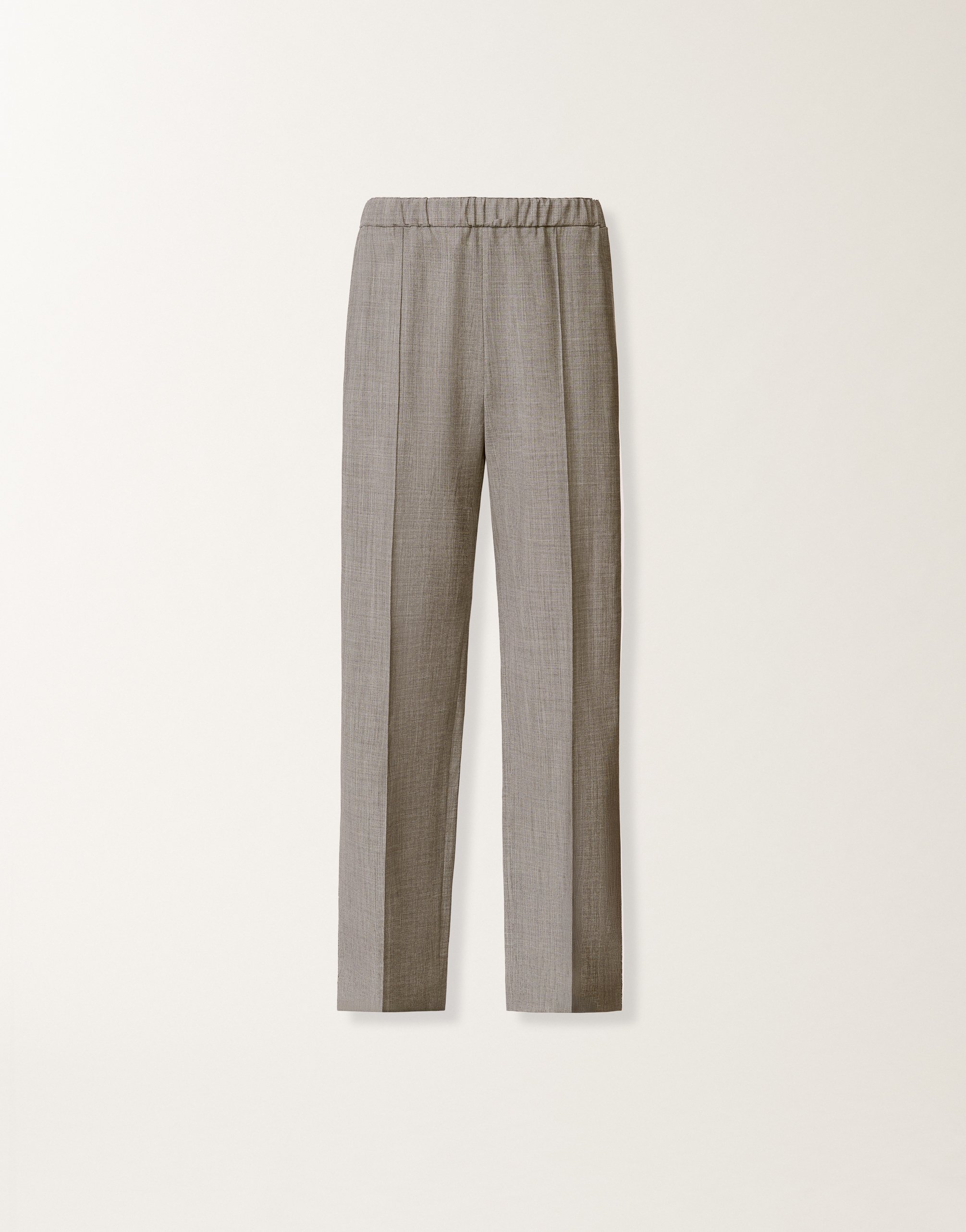 Fabiana Filippi Gubbio Trousers In Bi-stretch Fresco Wool In Gray