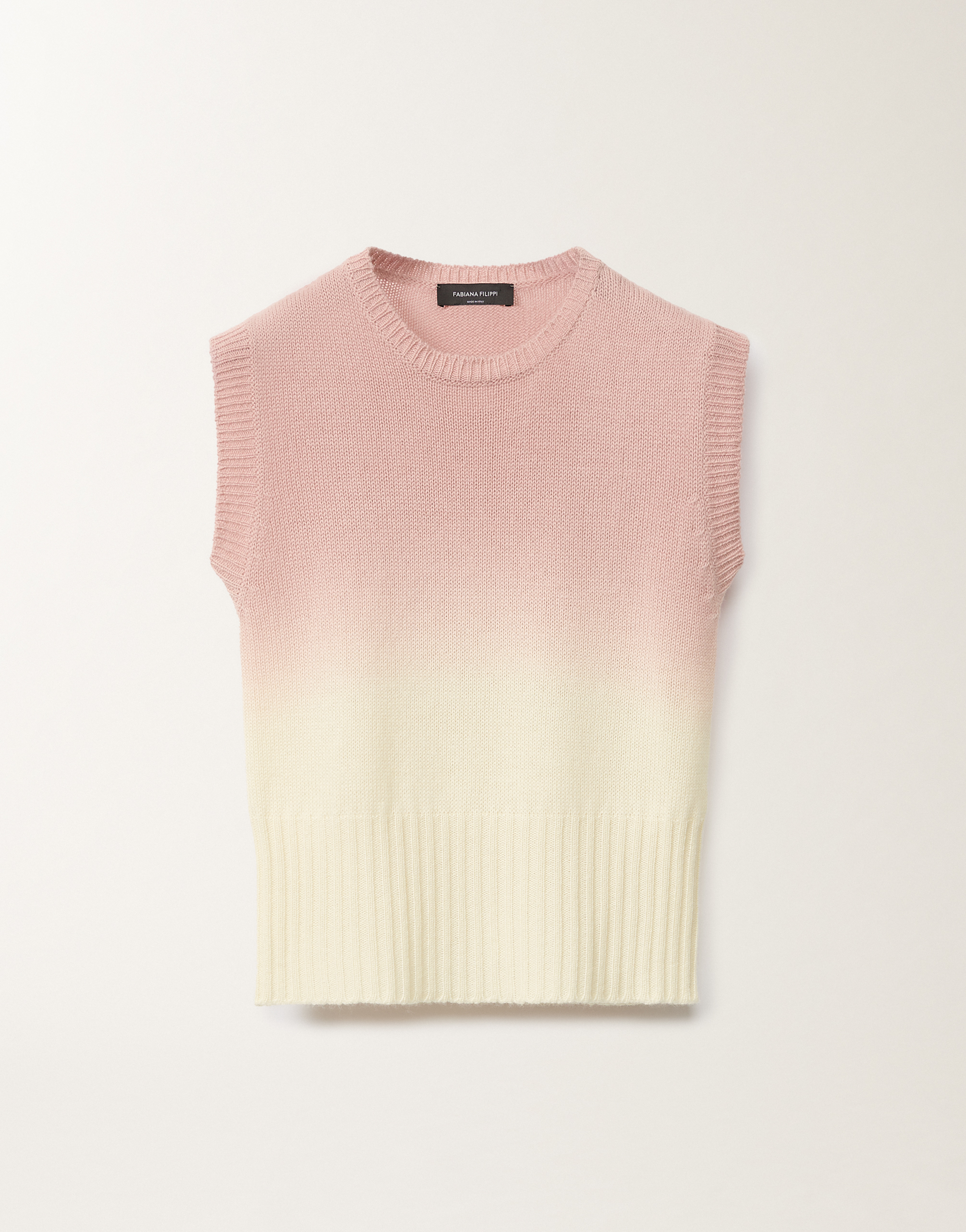 Shop Fabiana Filippi Gradient Platinum Vest Top In Pink