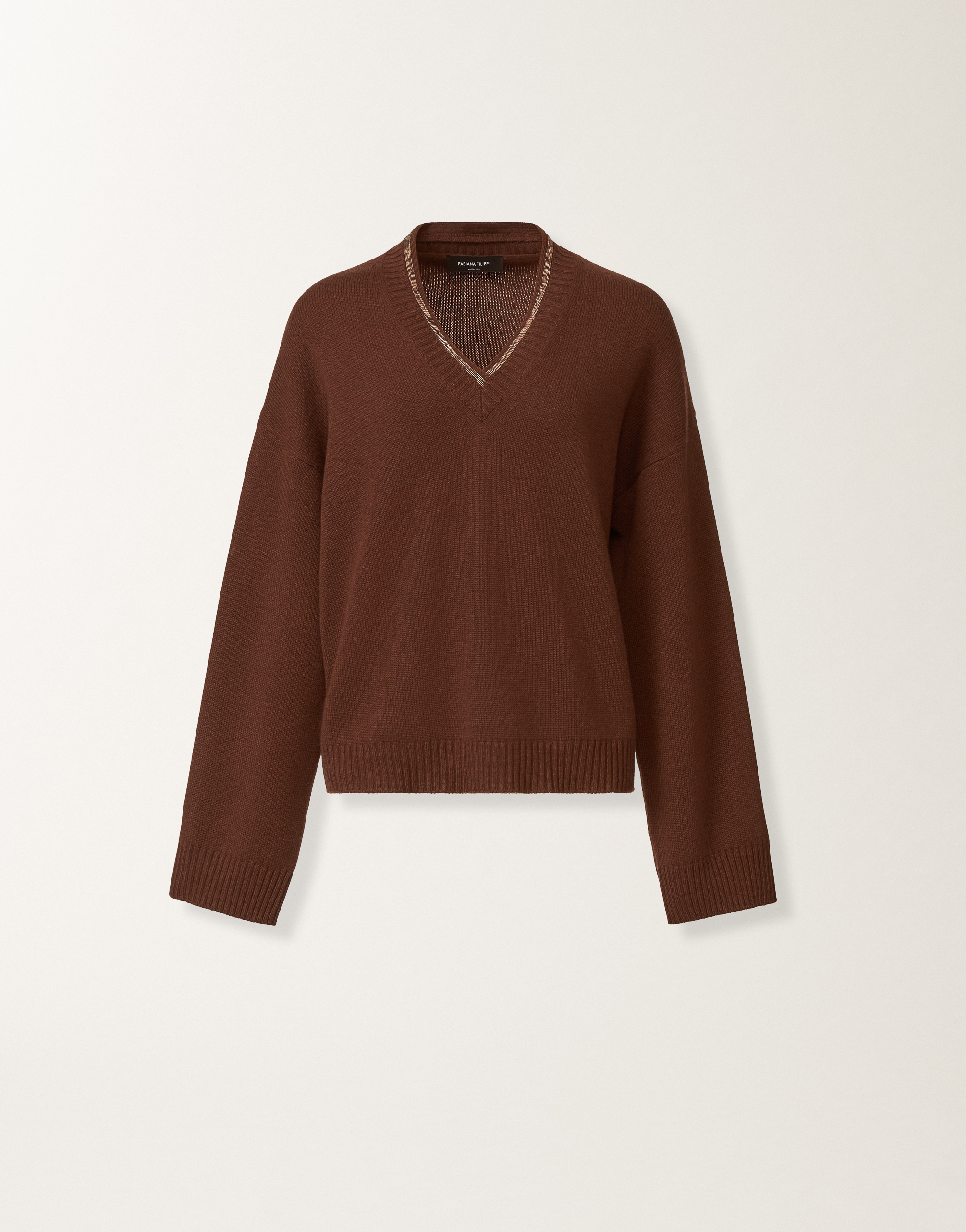 Fabiana Filippi Sweater In Platinum In Brown