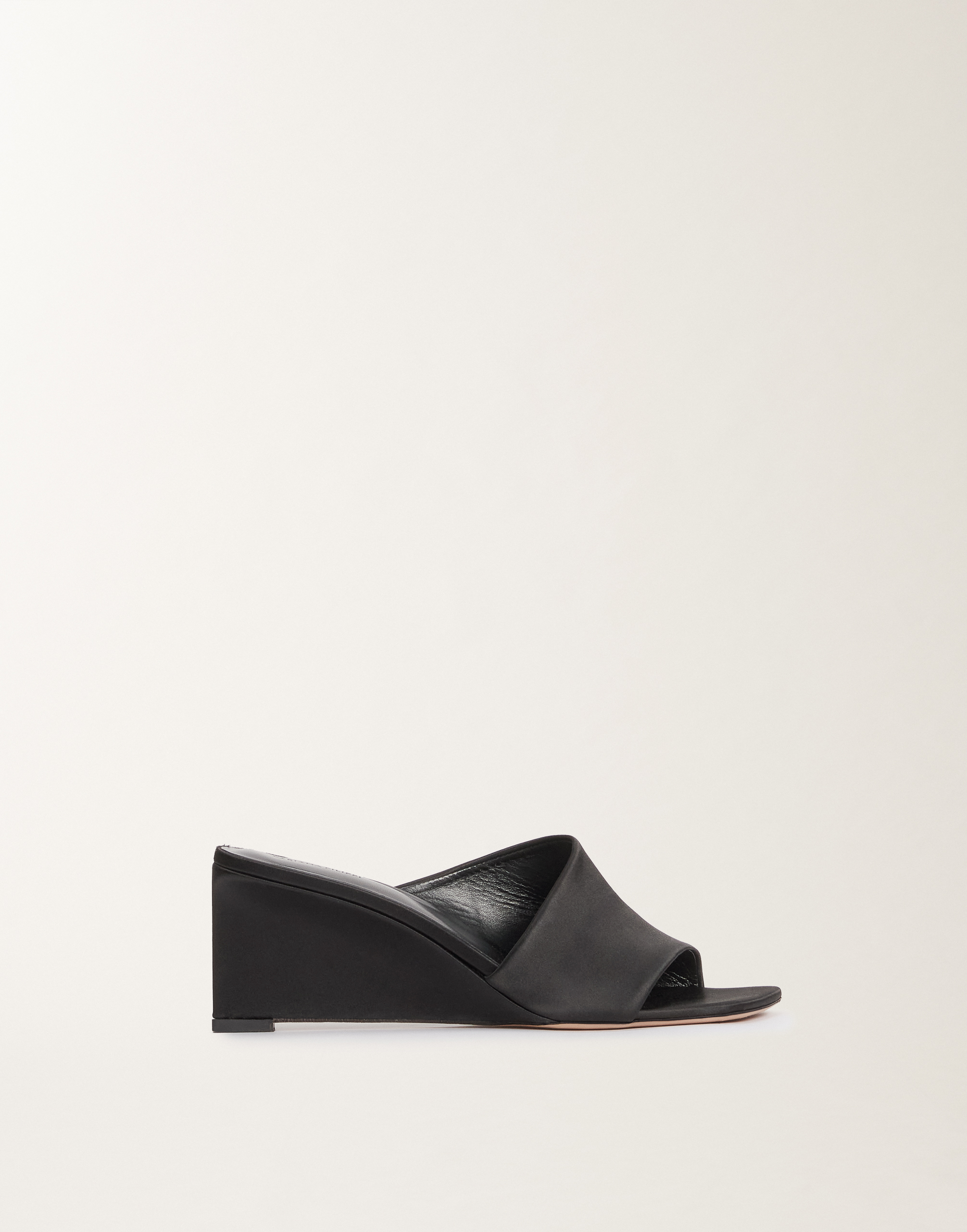 Fabiana Filippi Stretch Satin Wedges In Black