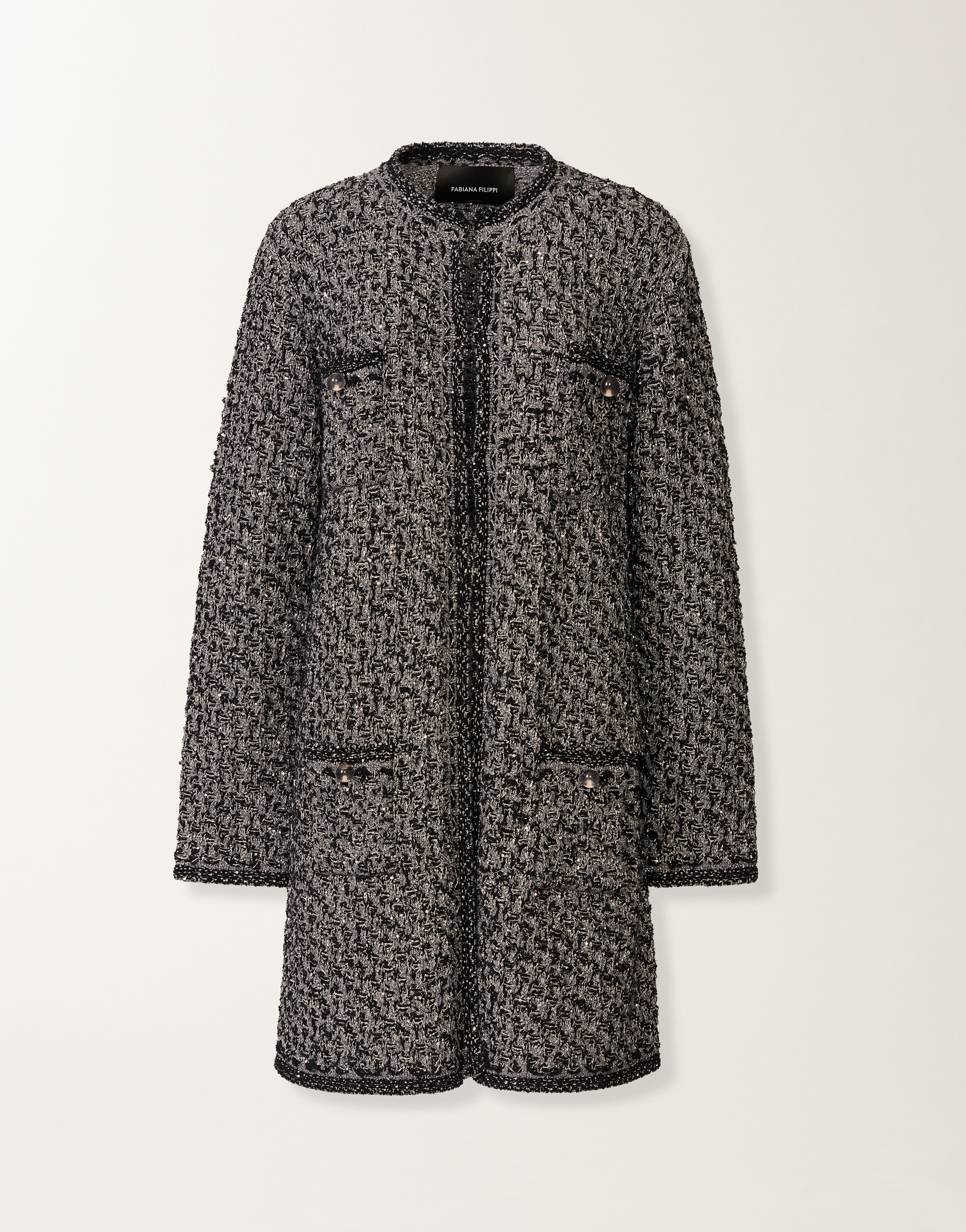 レディースNight blue tweed coat コート | Fabiana Filippi