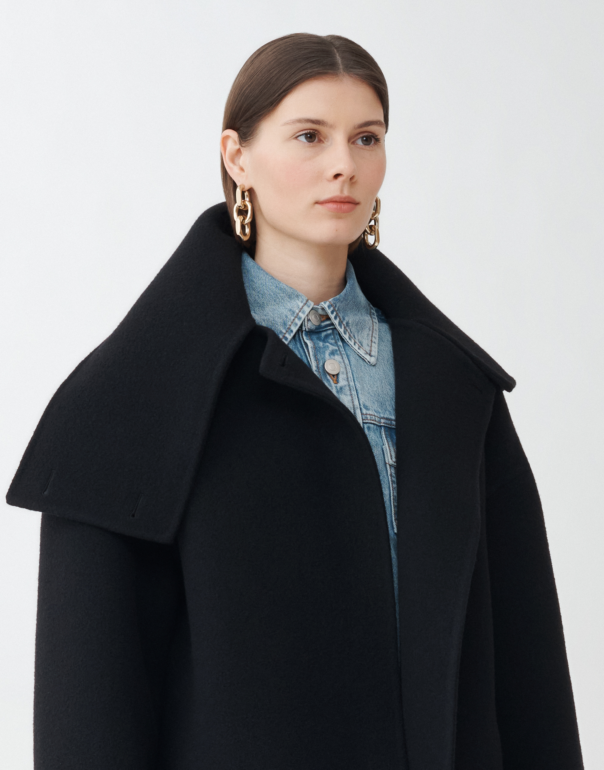 FABIANA FILIPPI BOILED WOOL LONG COAT