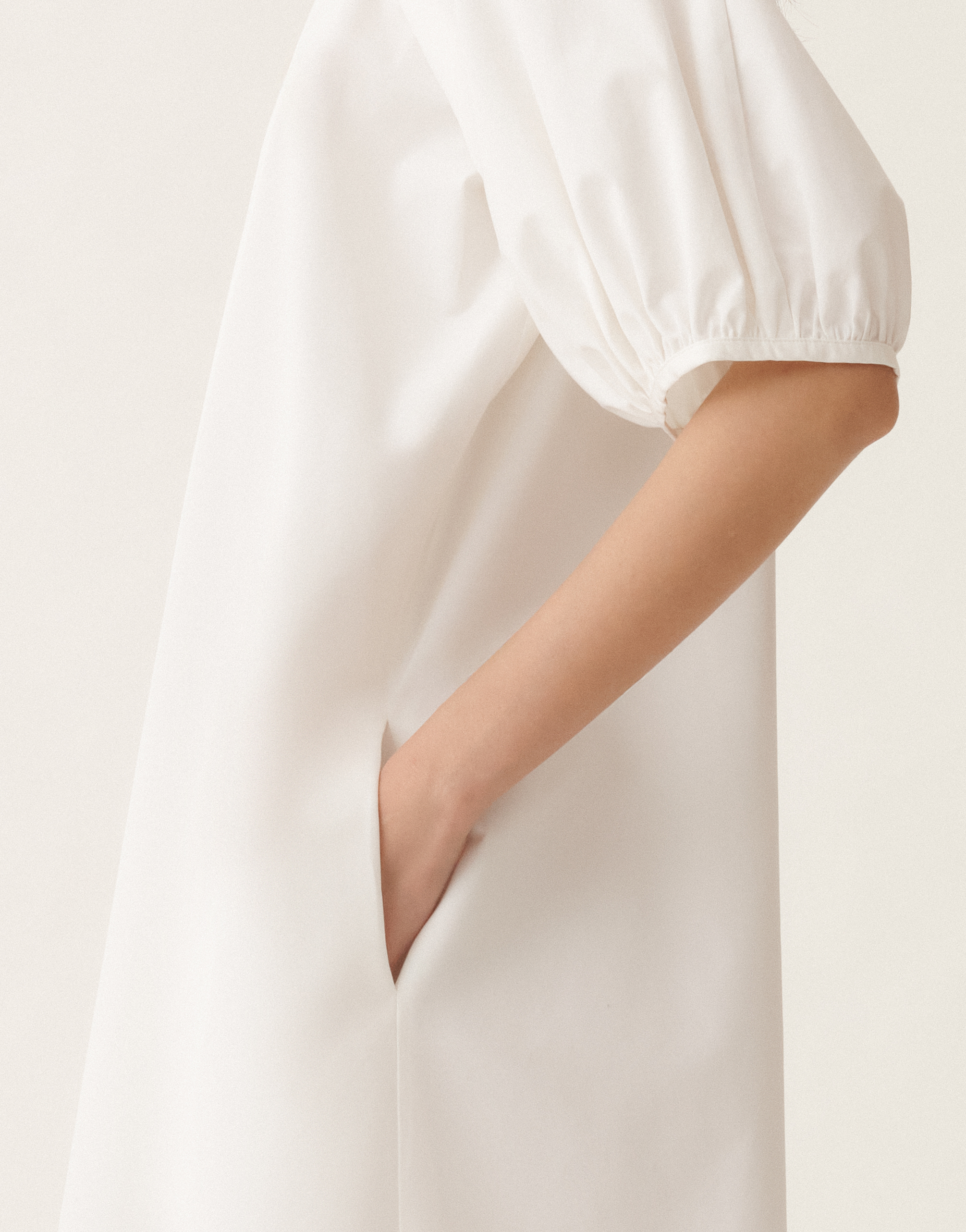 Fabiana Filippi Poplin Midi Dress In White