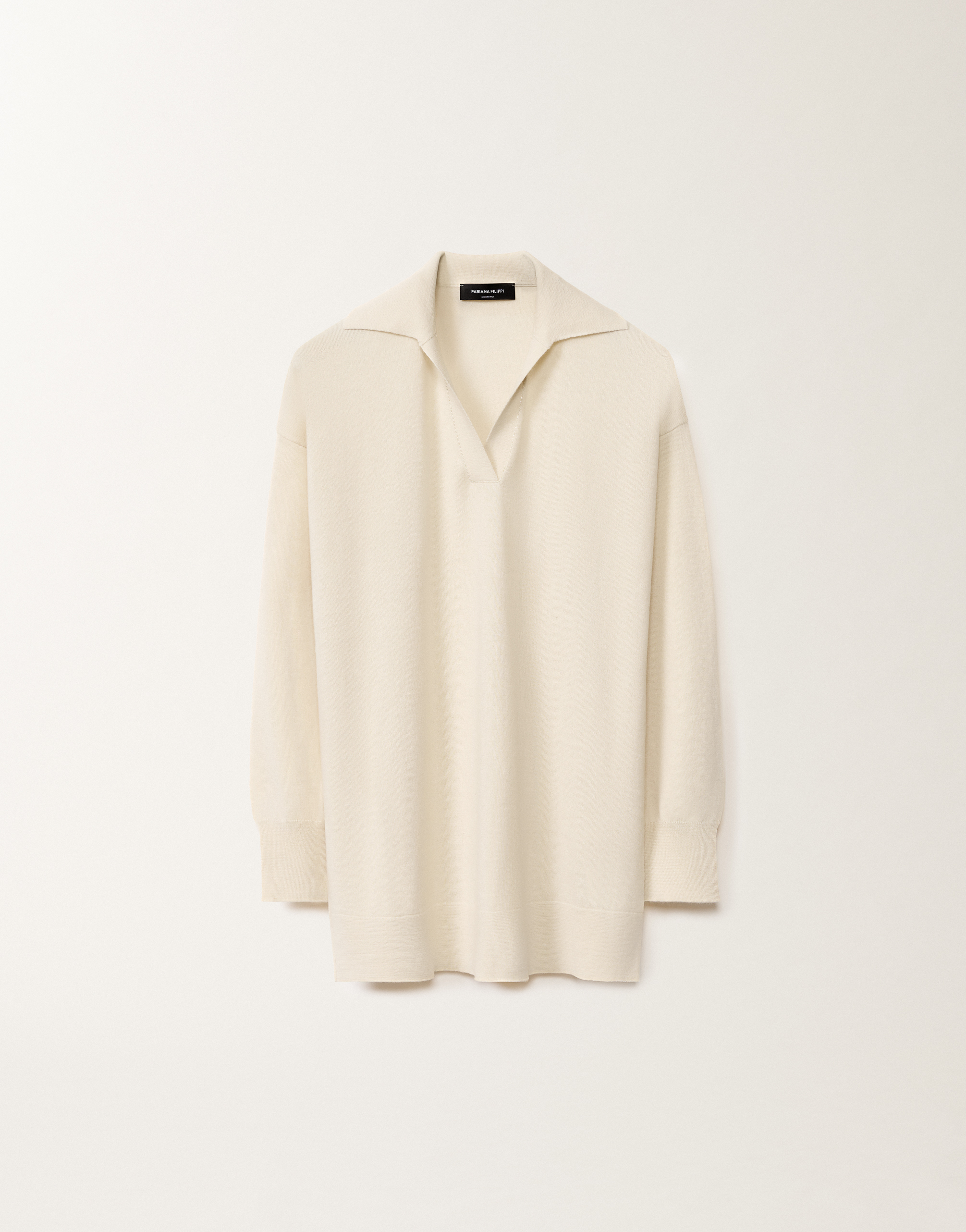 Shop Fabiana Filippi Wool And Cotton Sweater In White