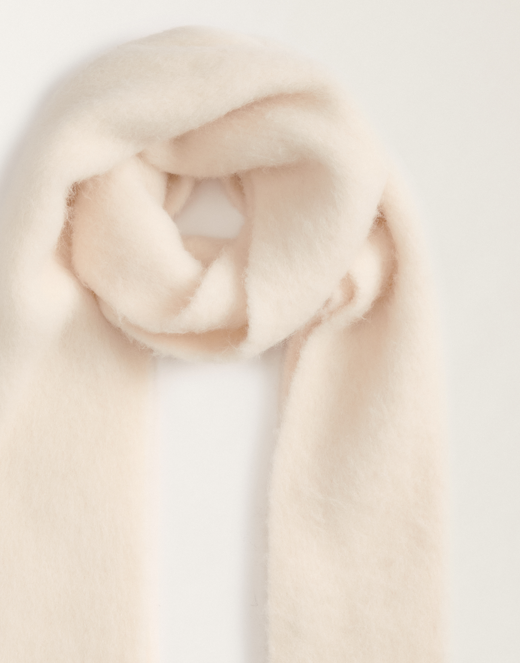 Fabiana Filippi Long Alpaca Wool Scarf In White