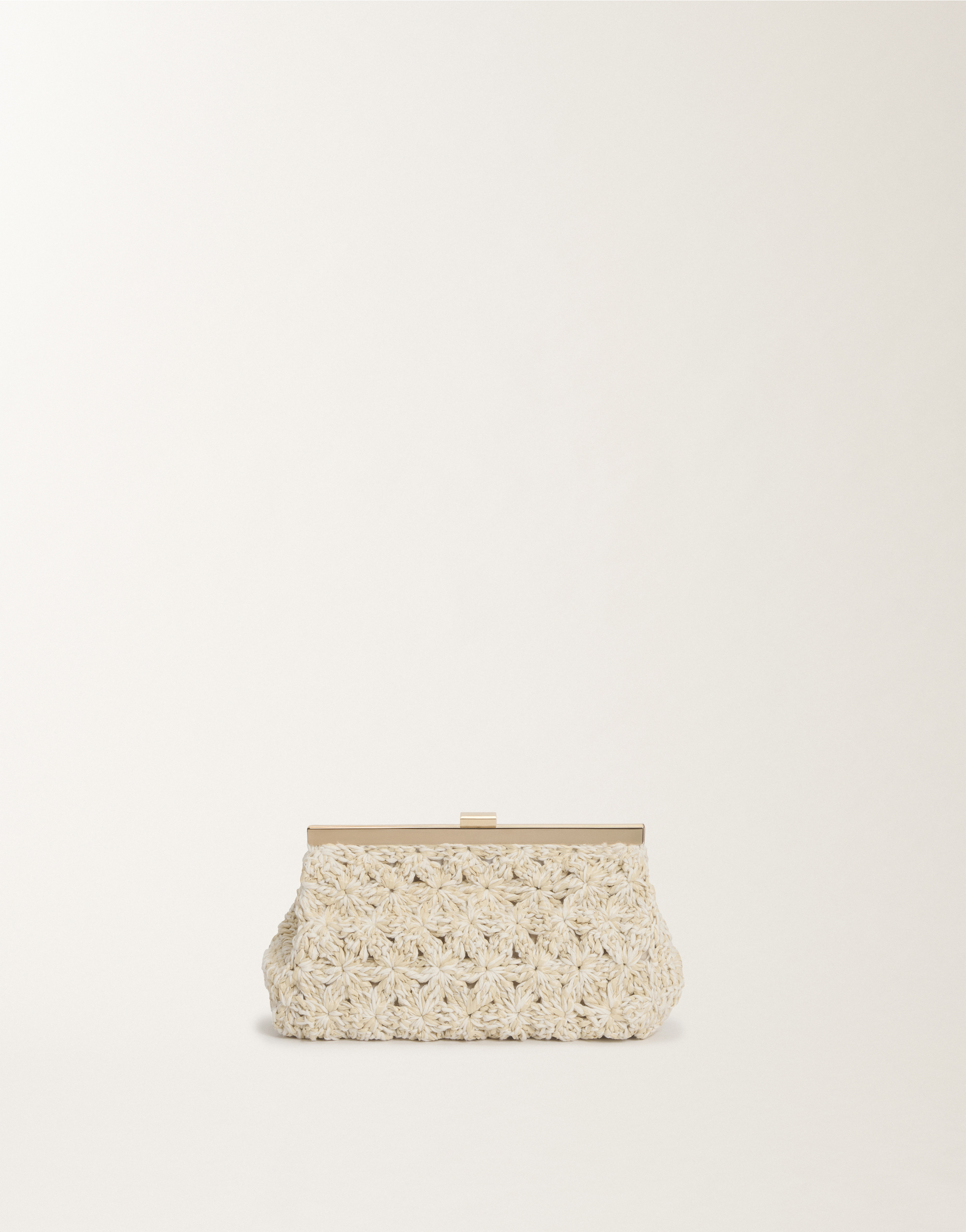 Fabiana Filippi Macramé Clutch In Putty