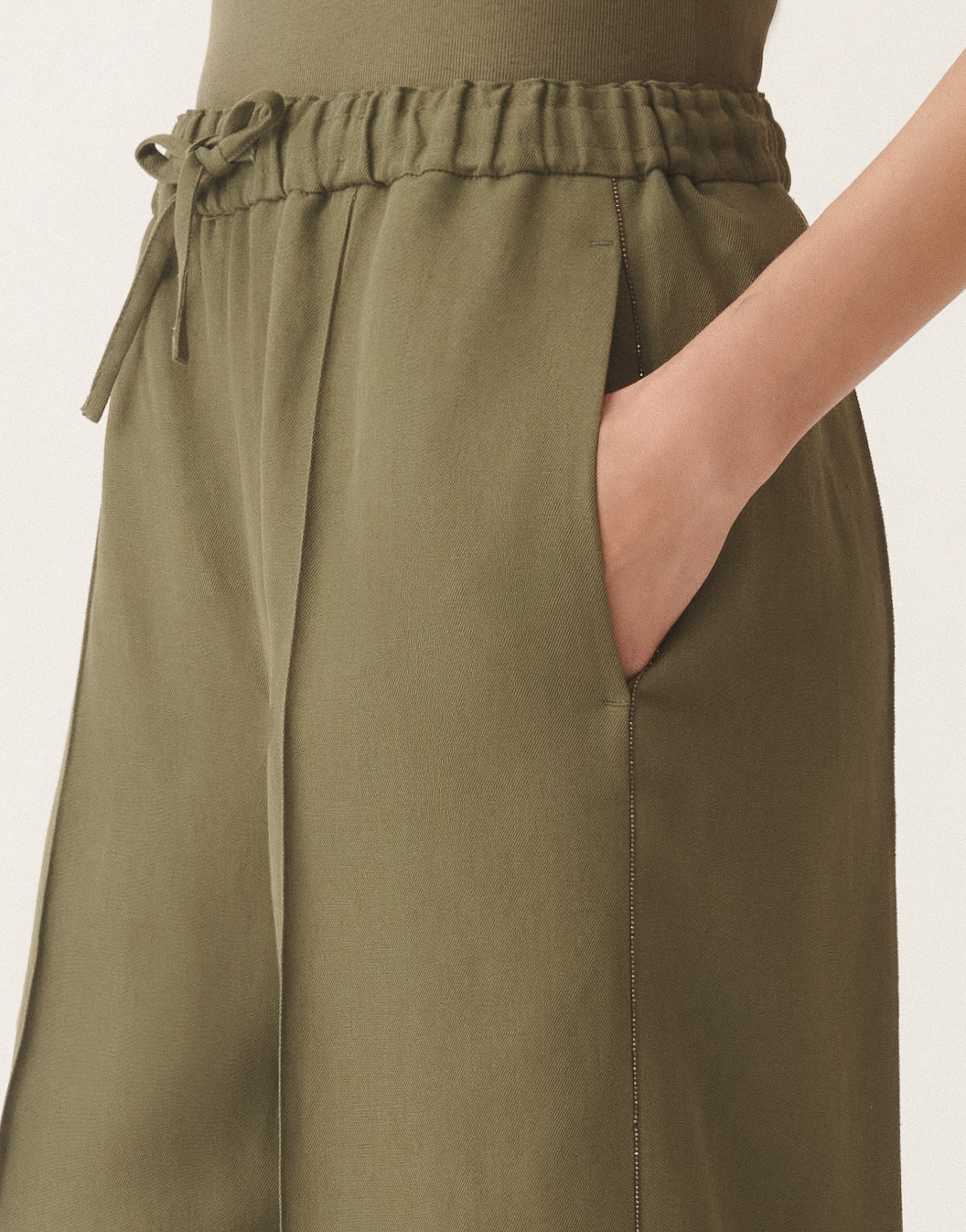 Fabiana Filippi Gubbio Linen And Viscose Trousers In Grass