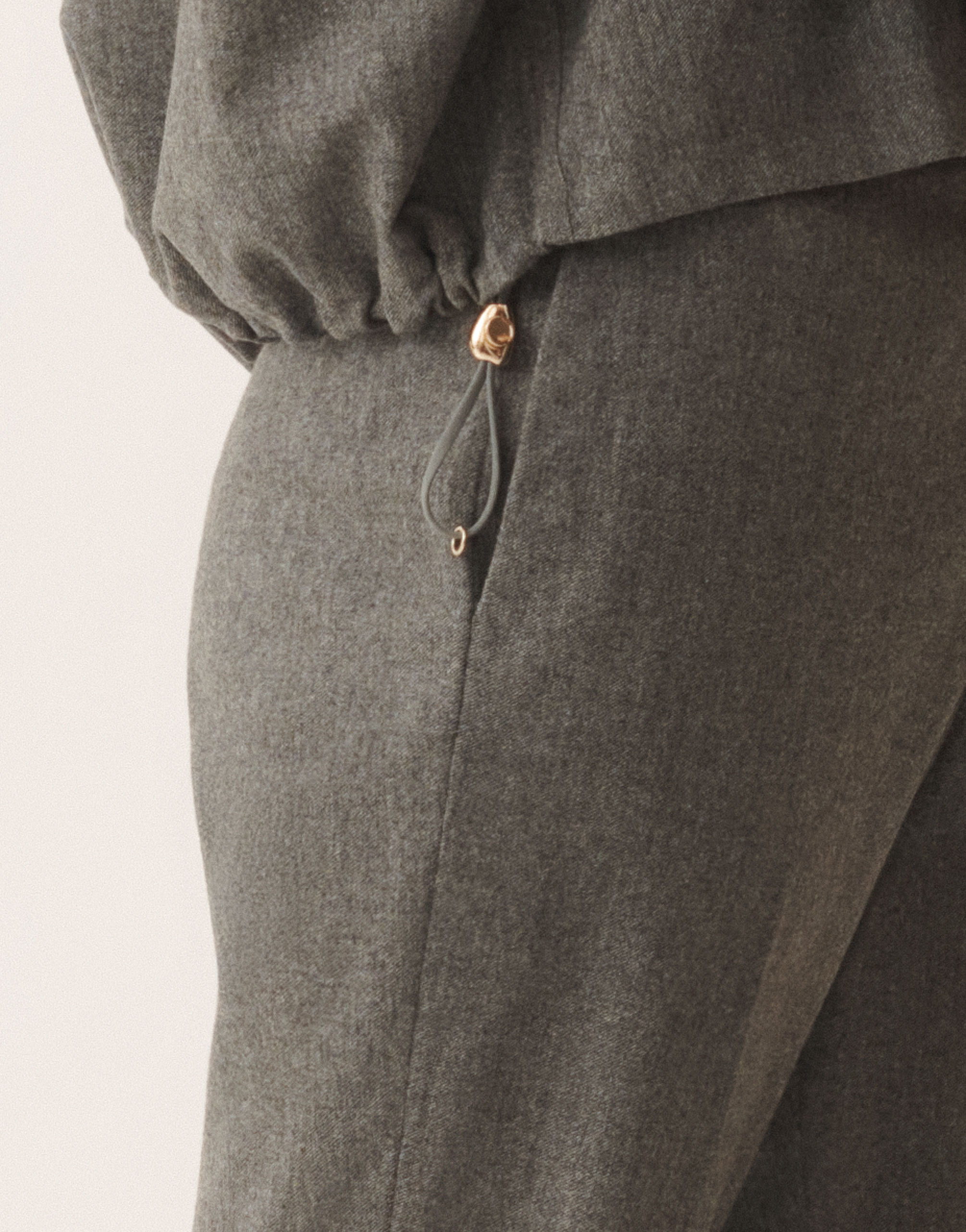 Fabiana Filippi Hooded Balloon-sleeve Jacket In Gray