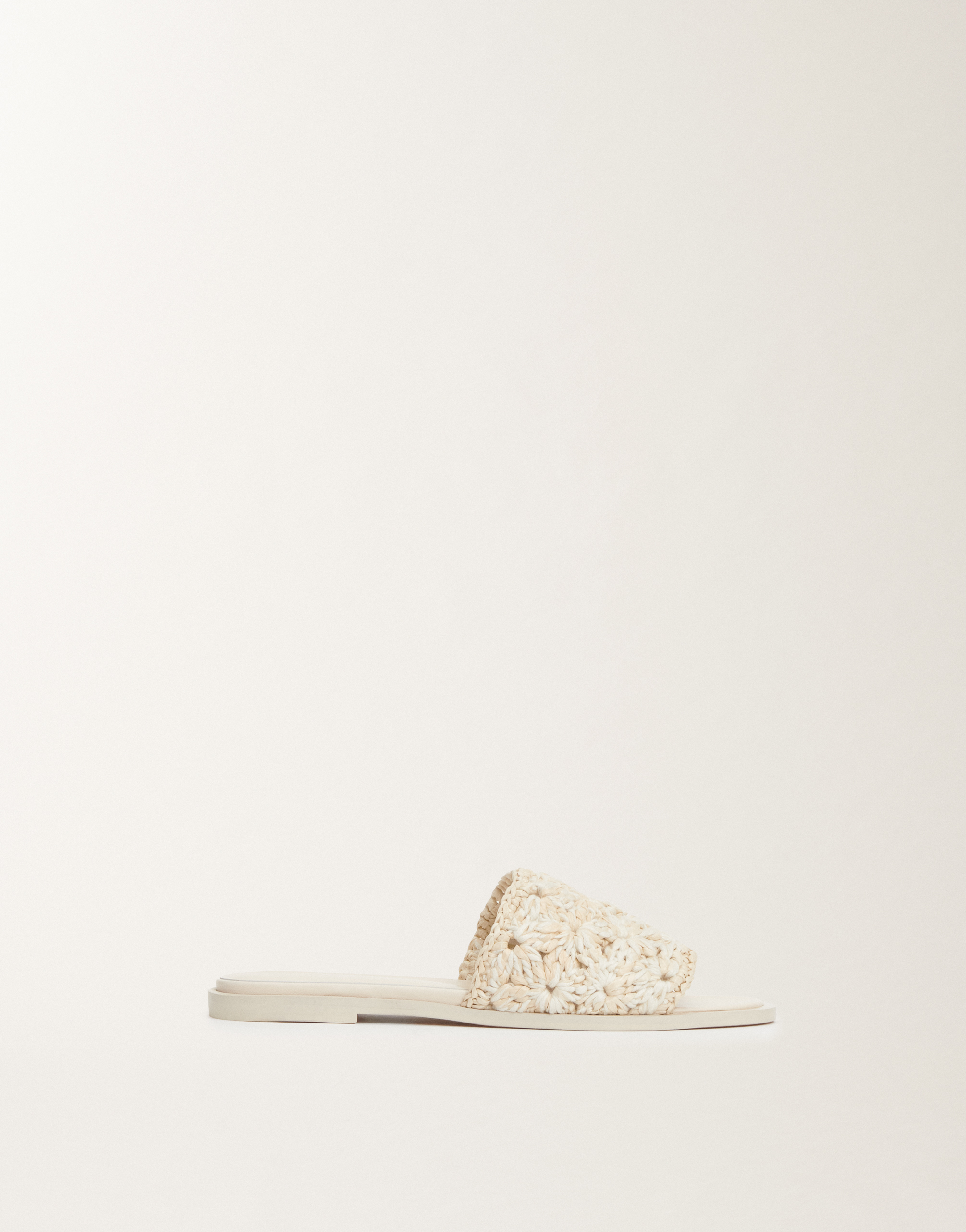 Shop Fabiana Filippi Raffia And Cotton Sandals In Putty