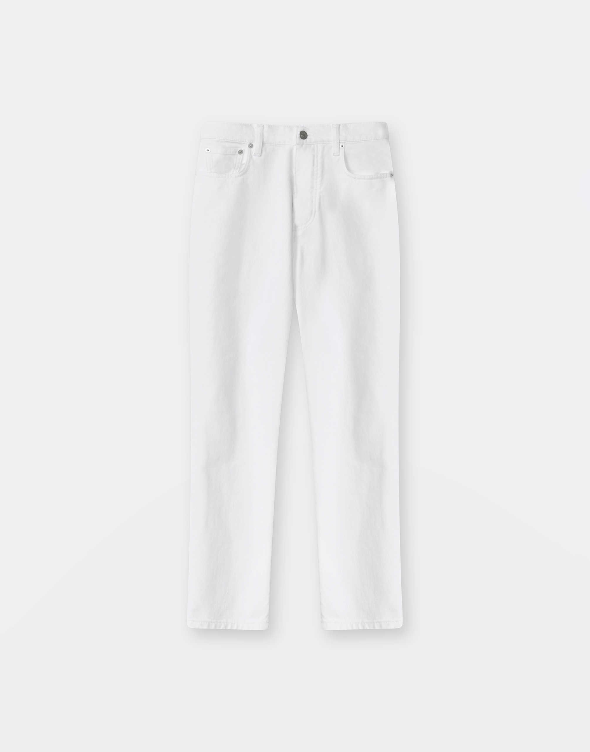 Shop Fabiana Filippi 5 Pocket Cropped Denim Trousers In White