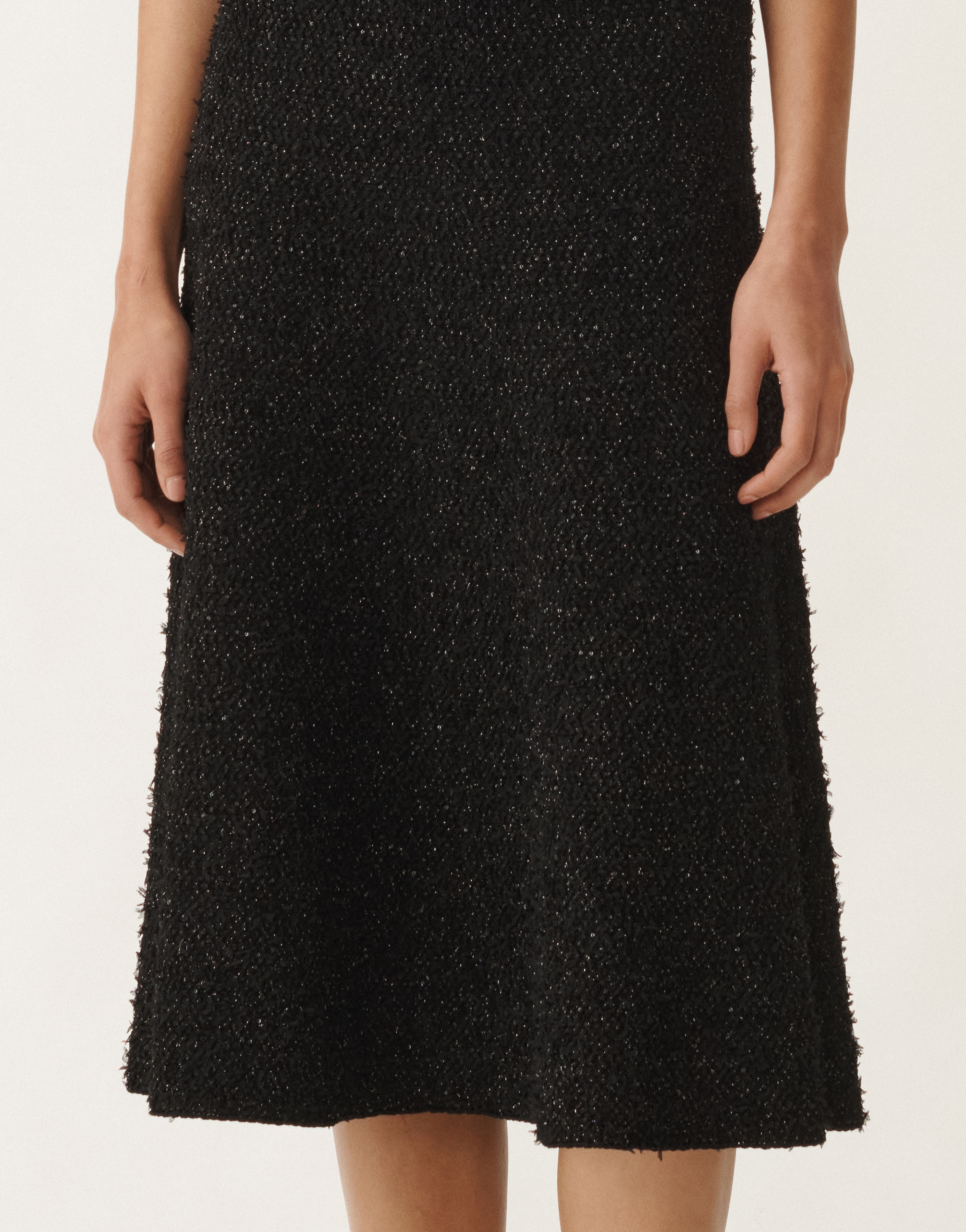 Fabiana Filippi Tweed-effect Mini Skirt In Black