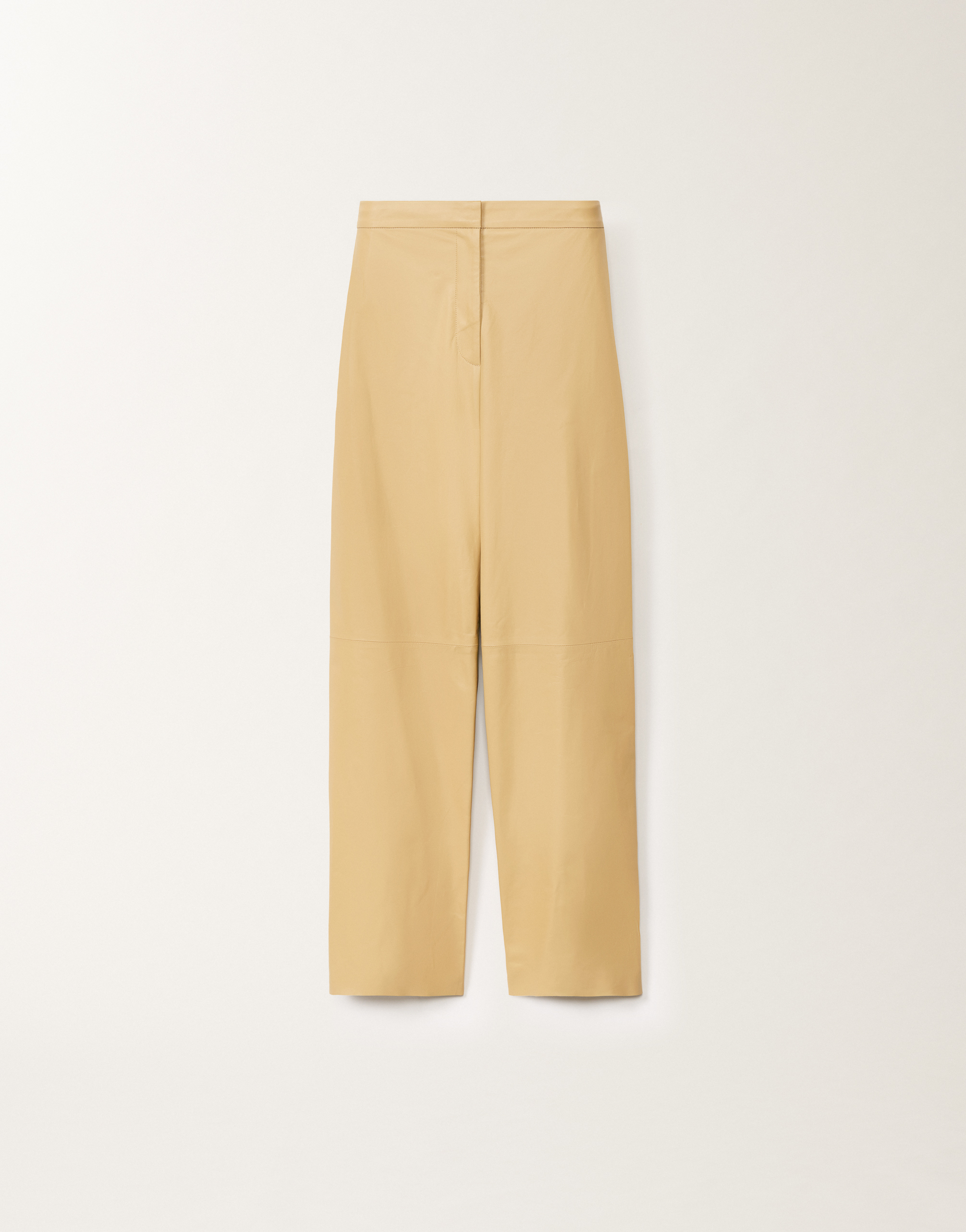 Fabiana Filippi Norcia Lightweight Nappa Leather Trousers In Yellow