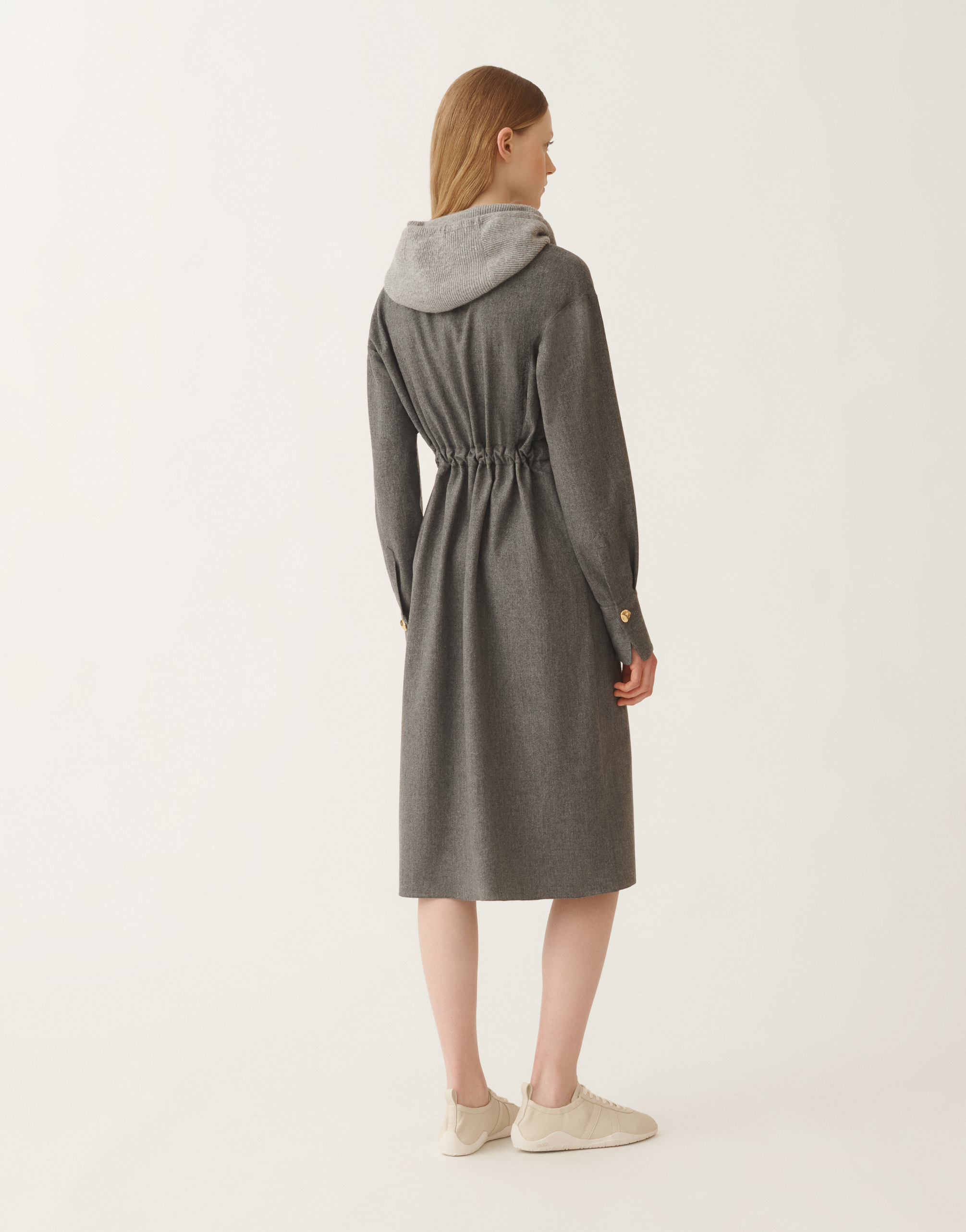 Fabiana Filippi Dress In Flannel In Gray