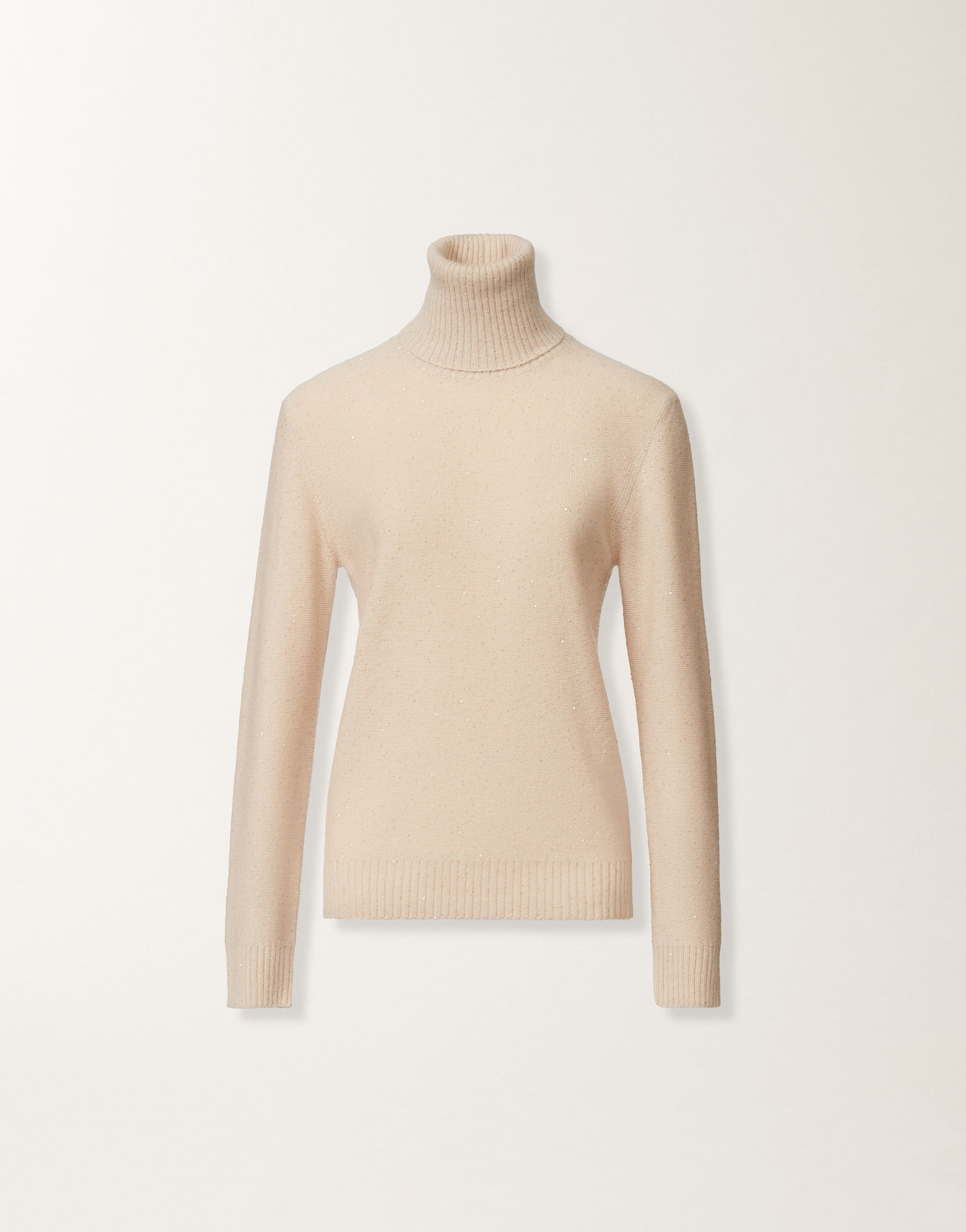 Fabiana Filippi Wool And Silk Sweater With Sequins In Beige