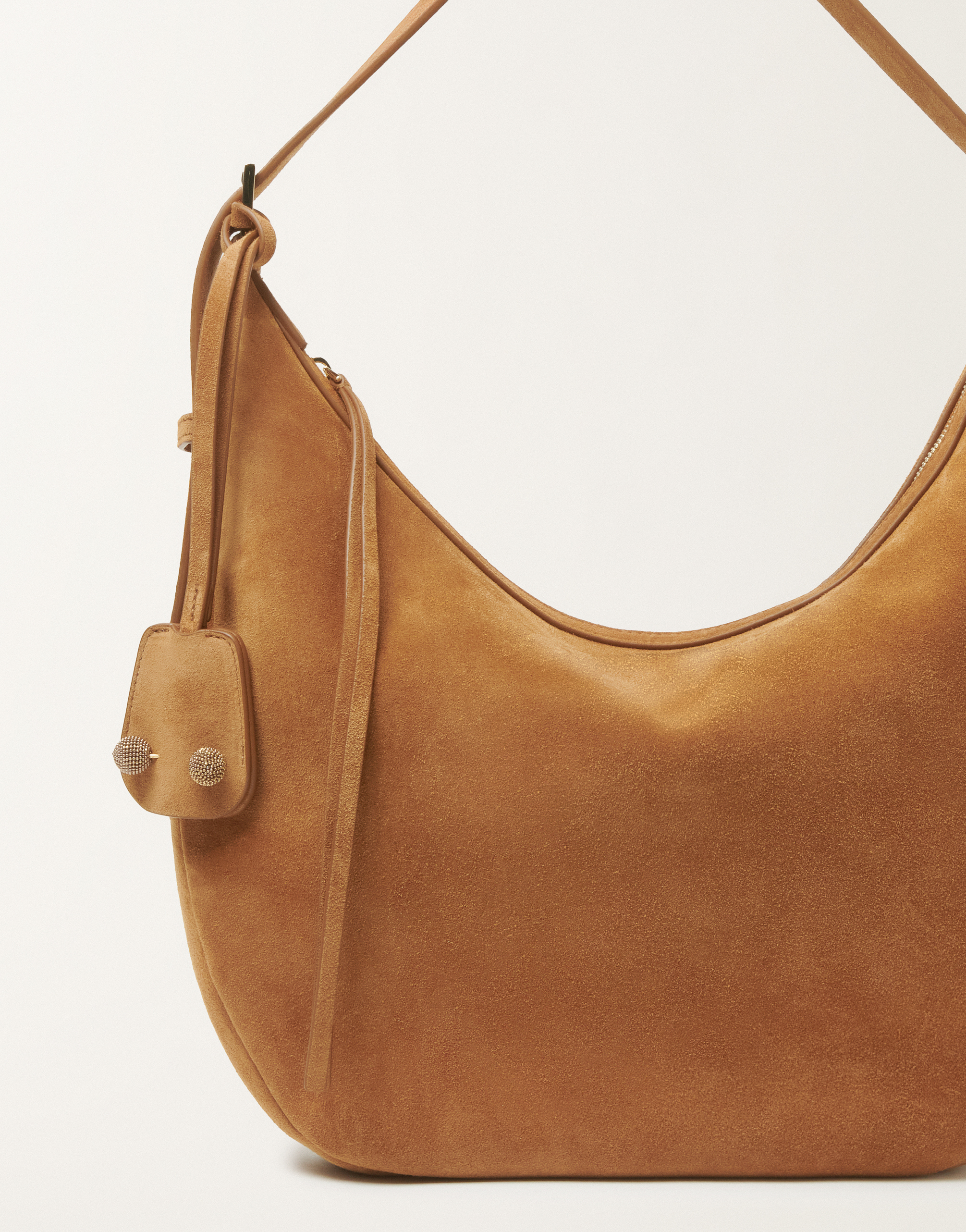 Fabiana Filippi Suede And Wicker Hobo Bag In Brown