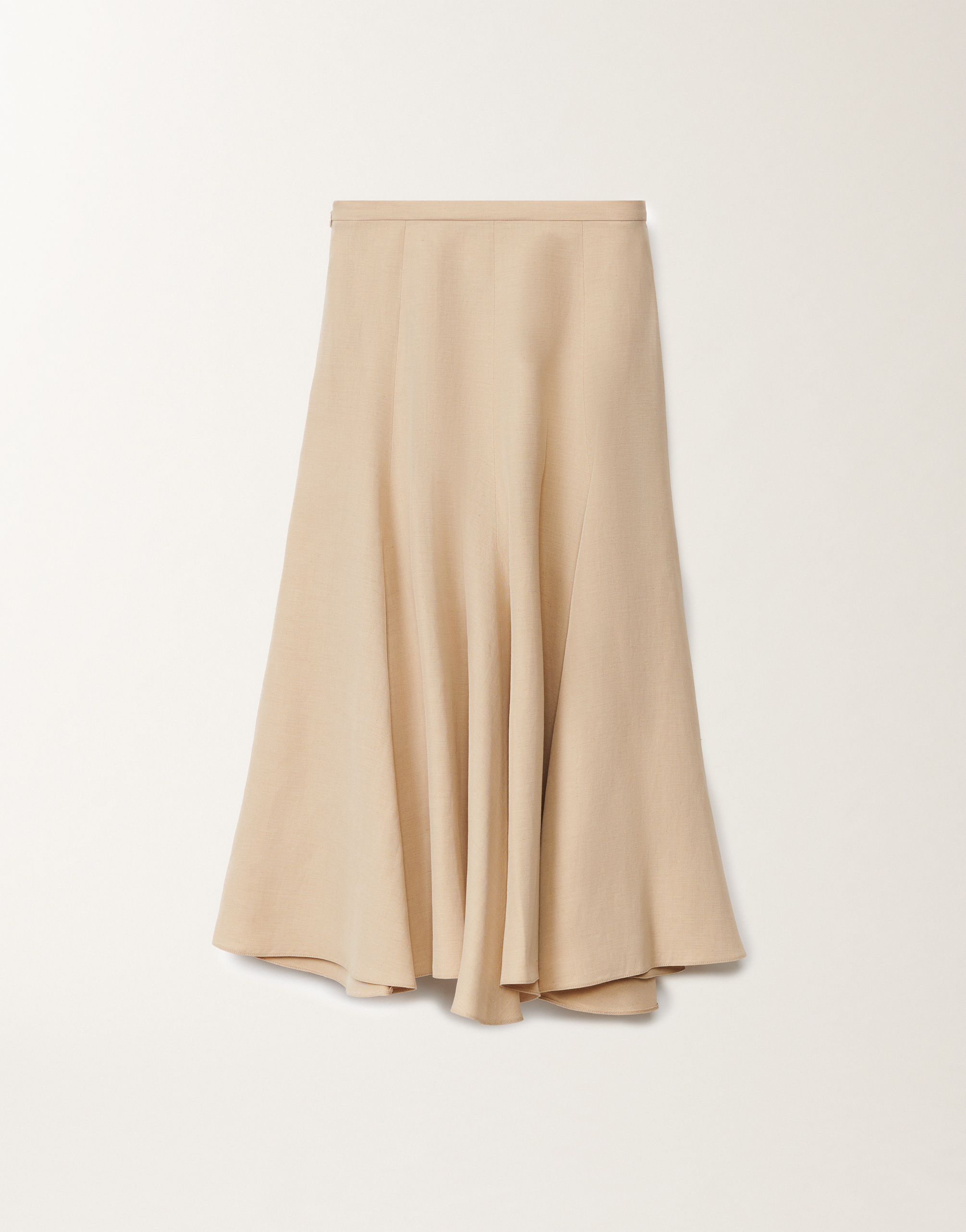 Fabiana Filippi Linen And Viscose Skirt In Sand