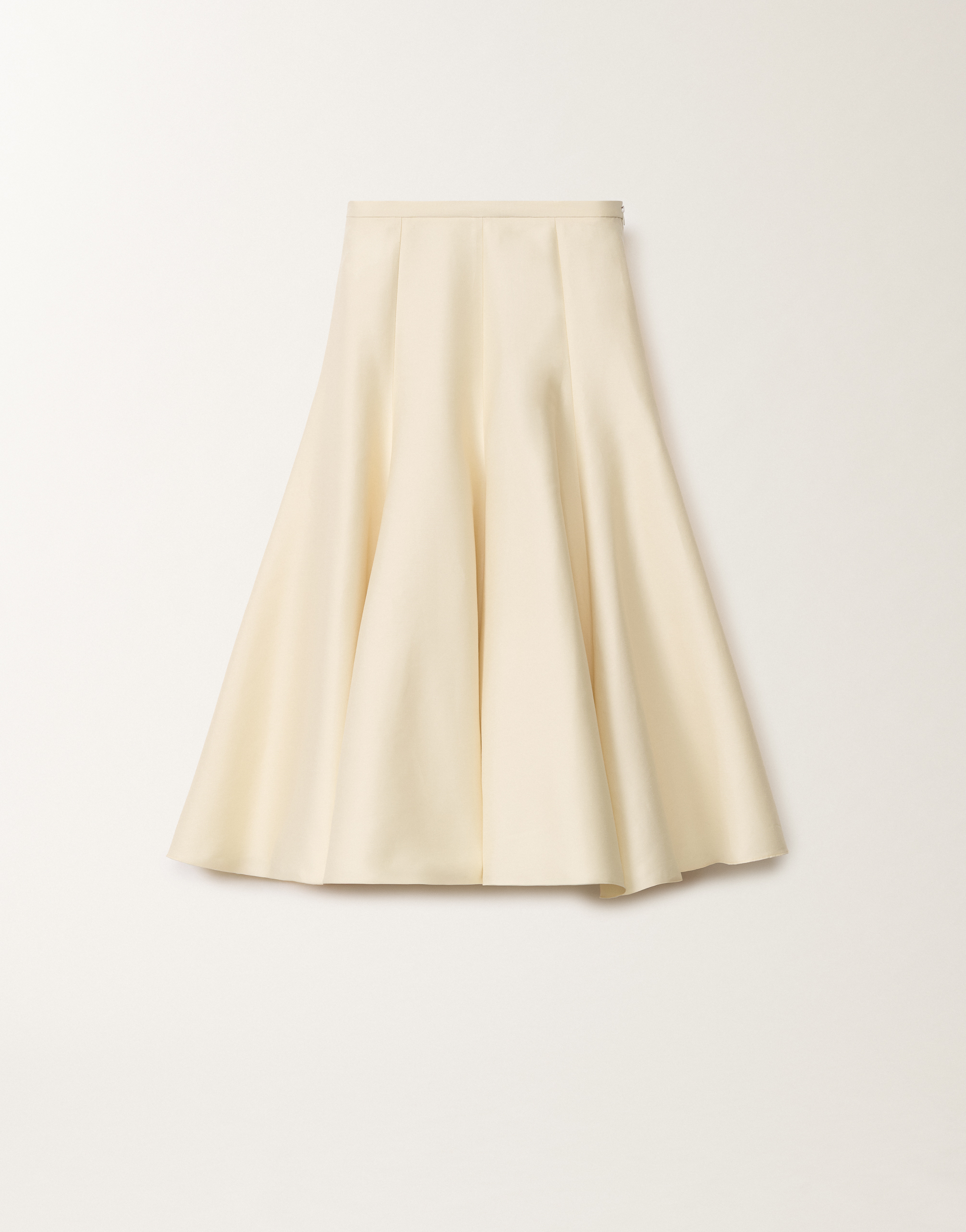 Fabiana Filippi Cotton And Silk Mikado Skirt In Vanilla