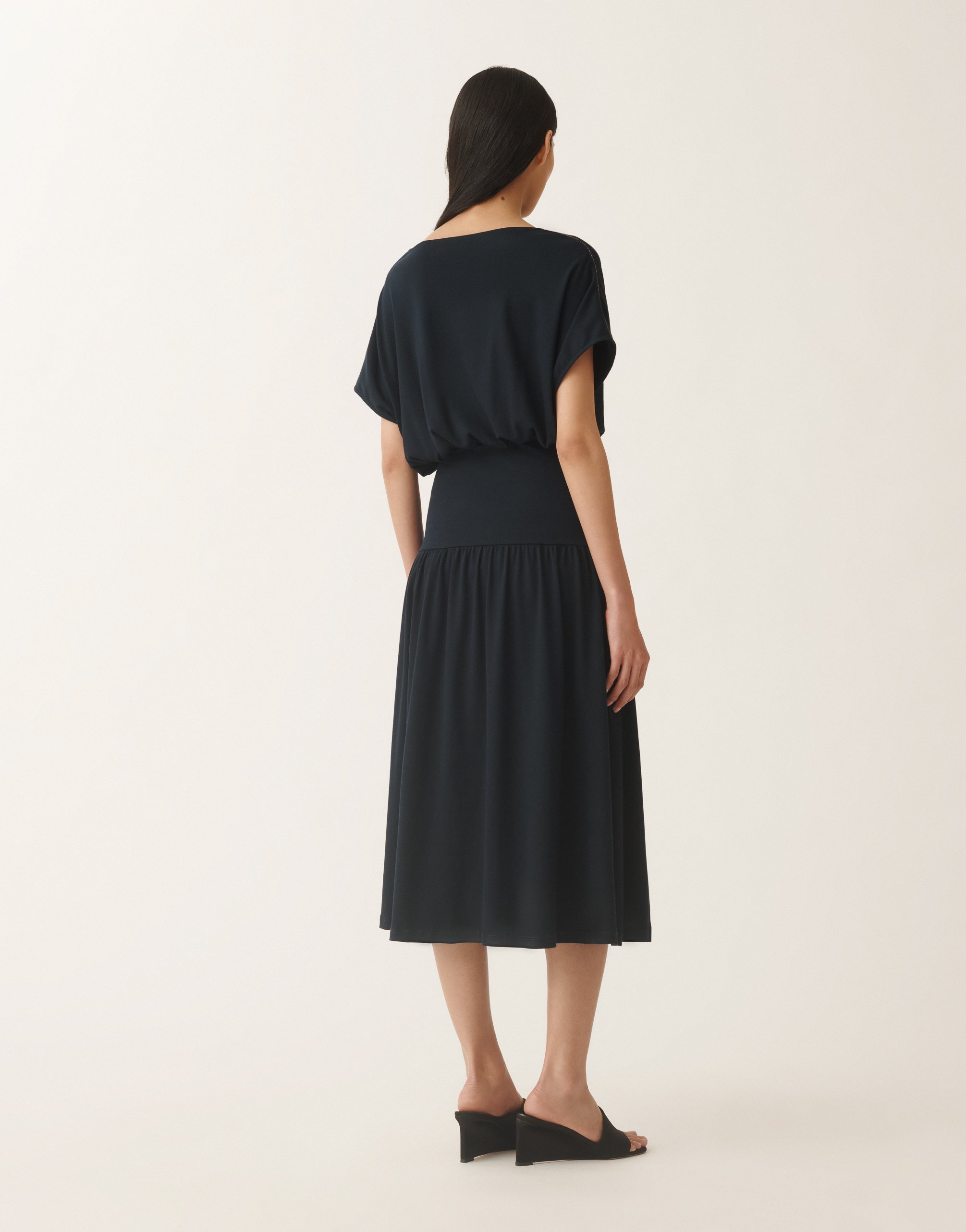 Fabiana Filippi Jersey Dress In Blue