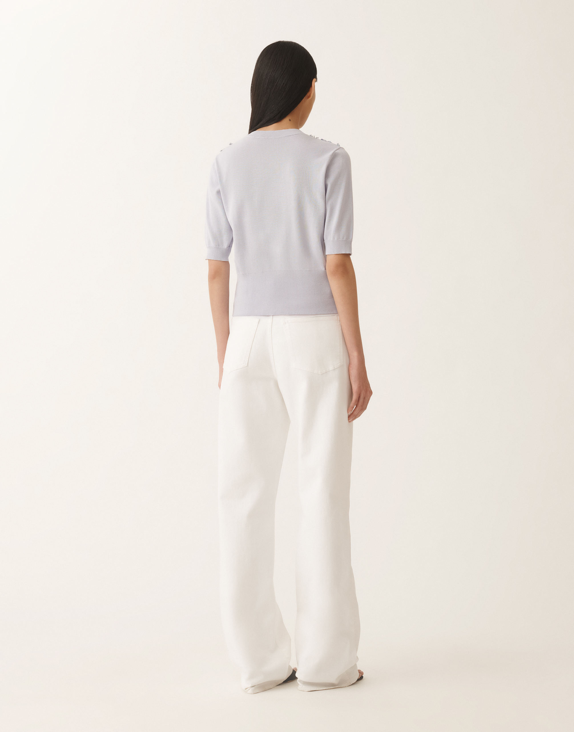 Fabiana Filippi Cotton Sweater In Lavender