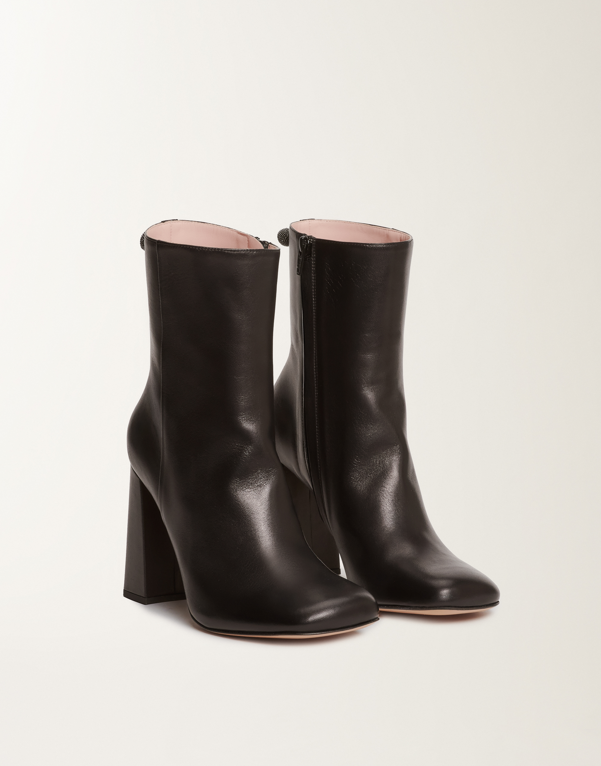 Fabiana Filippi Nappa Leather Ankle Boots In Brown
