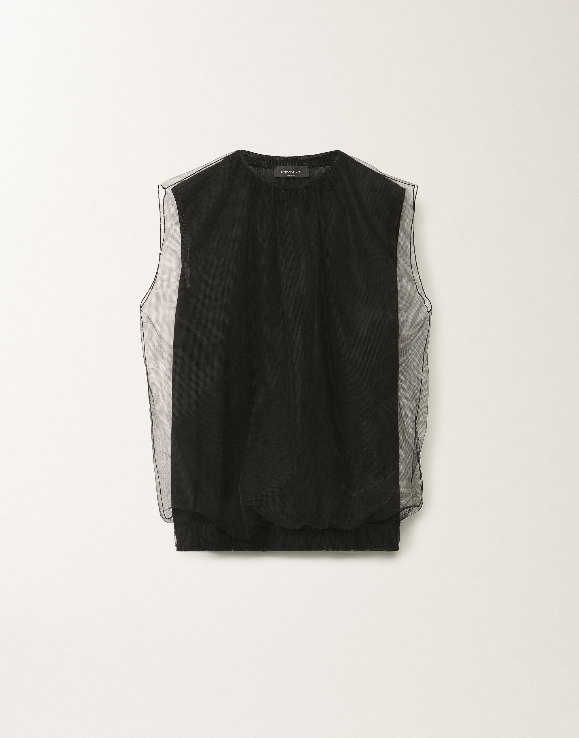 Fabiana Filippi Cashmere And Silk Vest Top In Black
