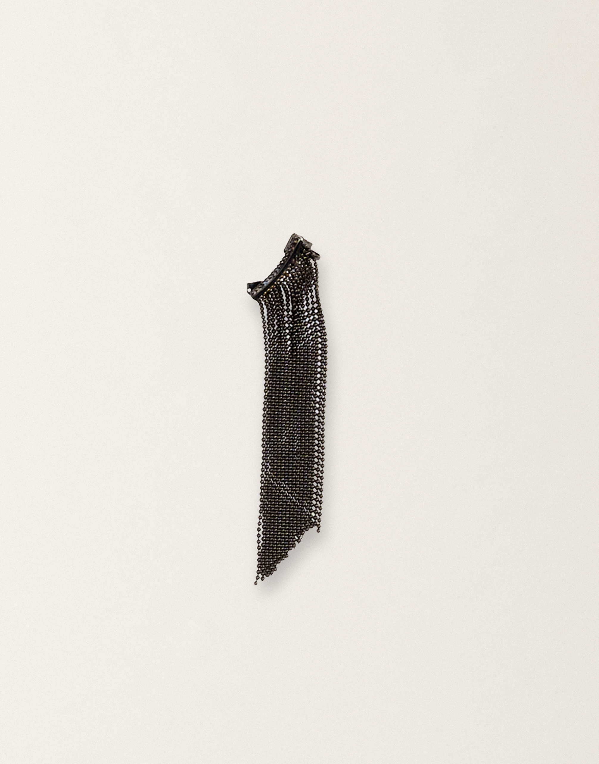 Fabiana Filippi Diamond Wire Fringe Earrings In Black