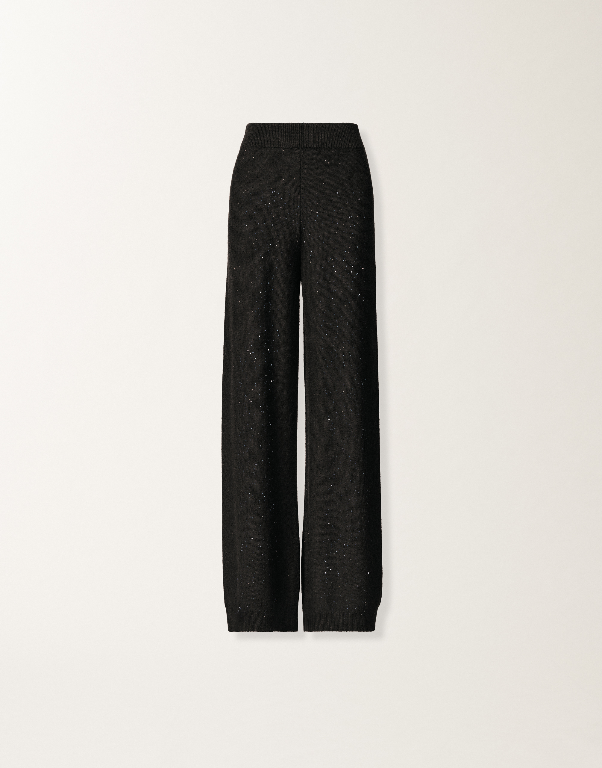 Fabiana Filippi Wool And Silk Trousers With Sequins In Black
