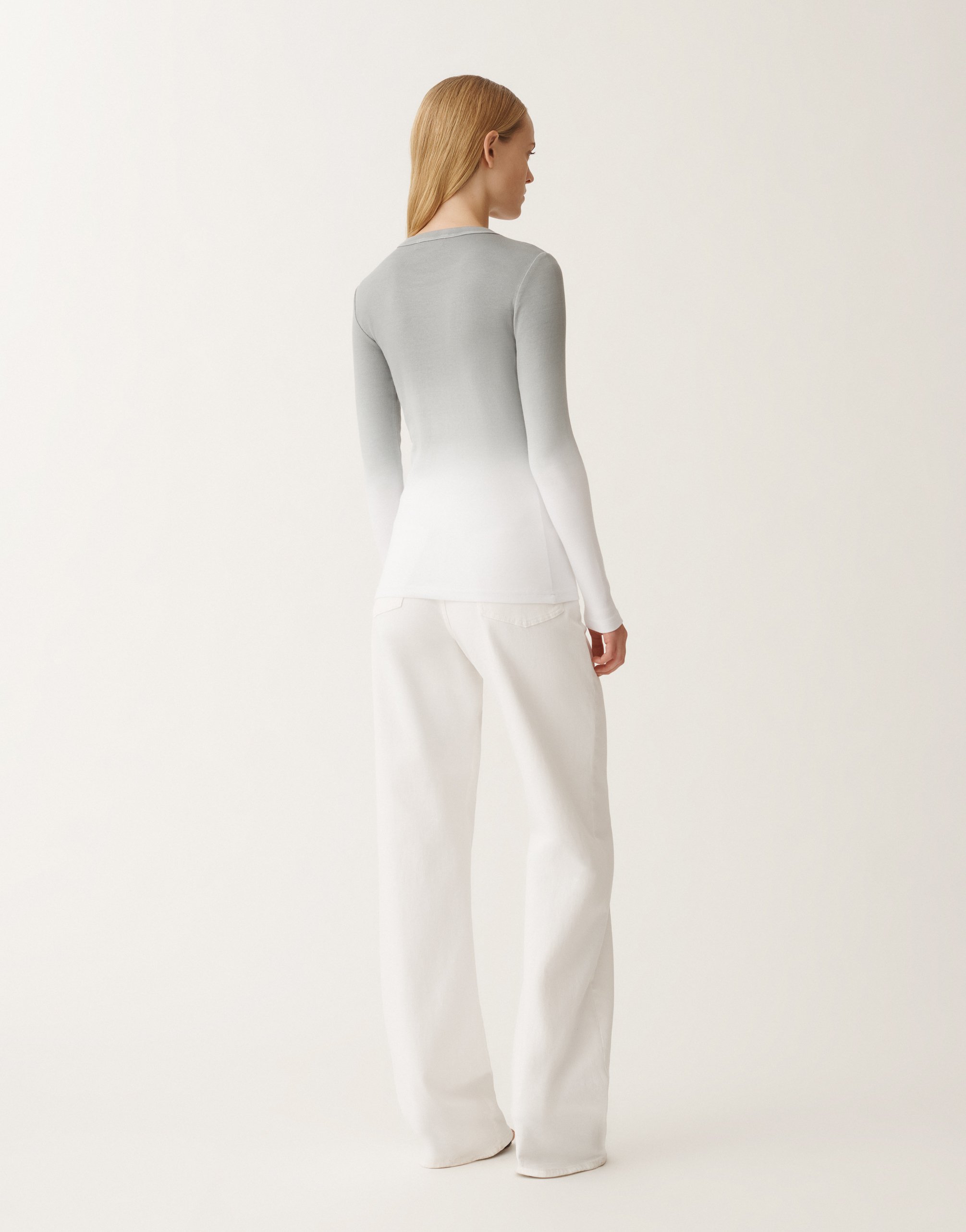 Fabiana Filippi Gradient-print Jersey T-shirt In Grey