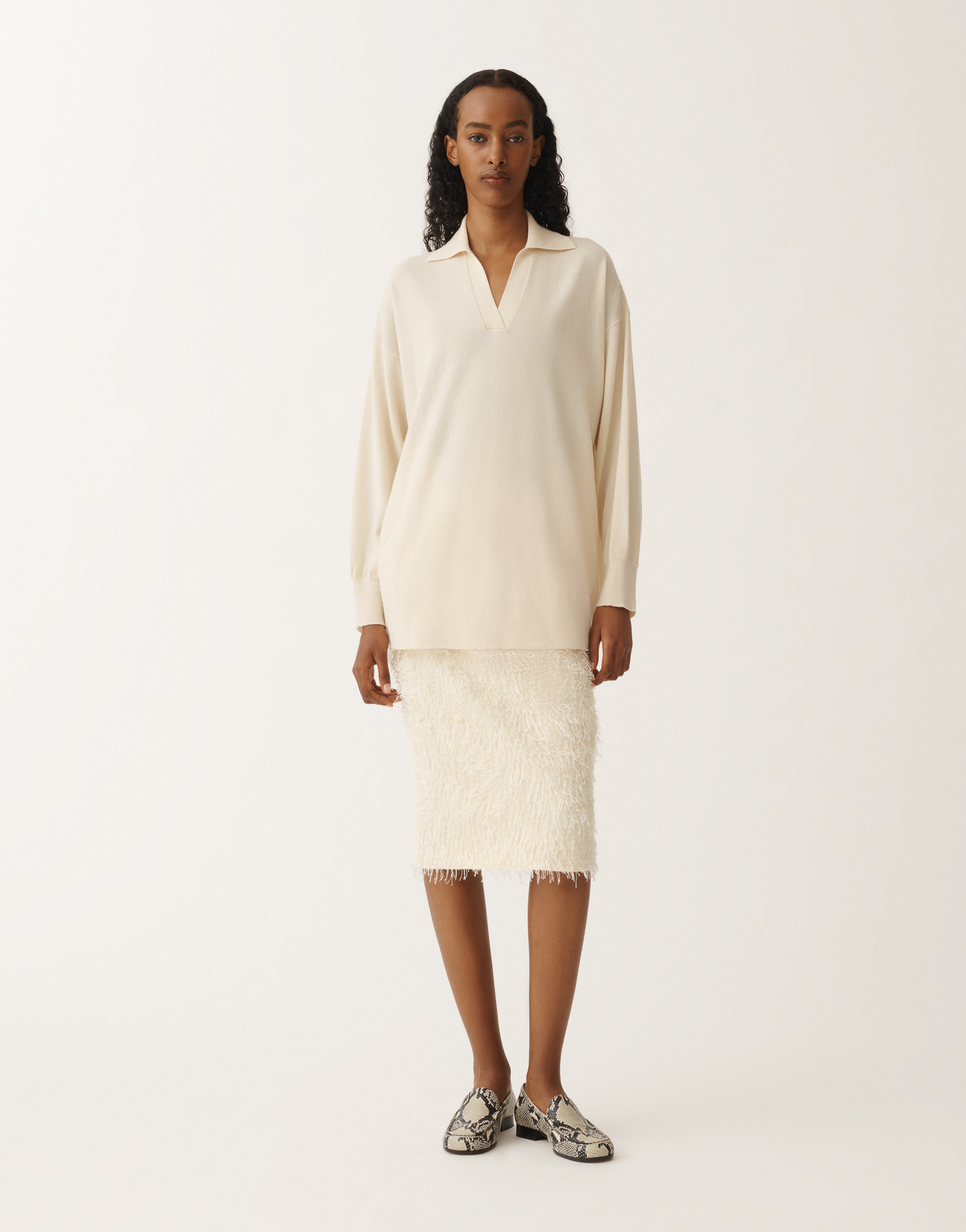 Shop Fabiana Filippi Wool And Cotton Sweater In White